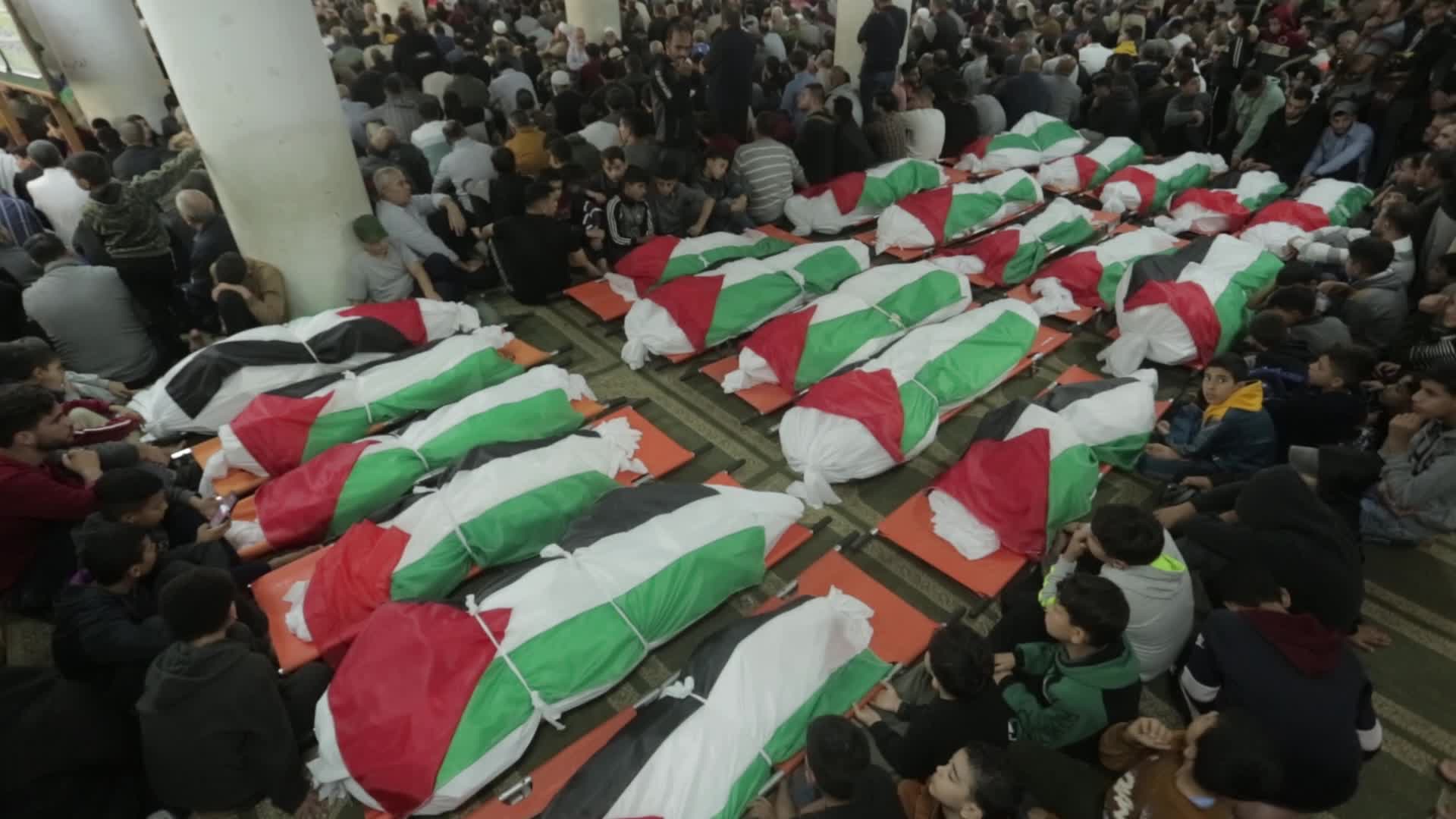 At least 21 people killed in apartment fire in the Jabaliya refugee camp