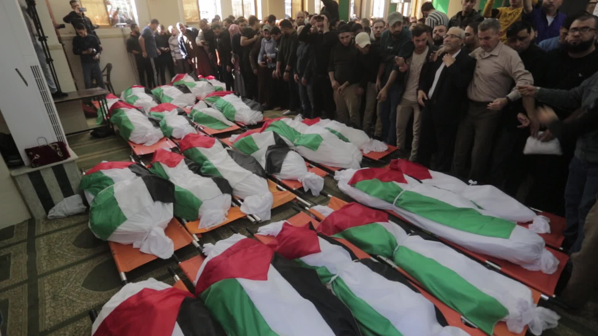 At least 21 people killed in apartment fire in the Jabaliya refugee camp