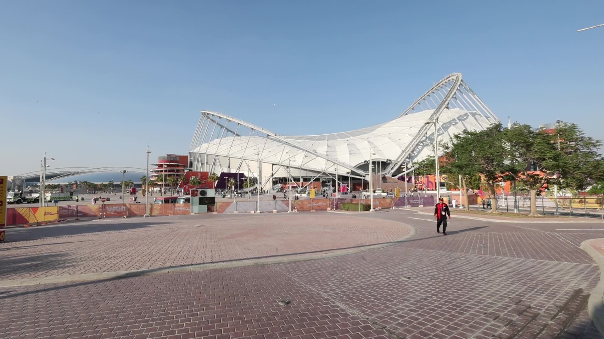 Supporters arrives at stadium for the FIFA World Cup match between England v Iran