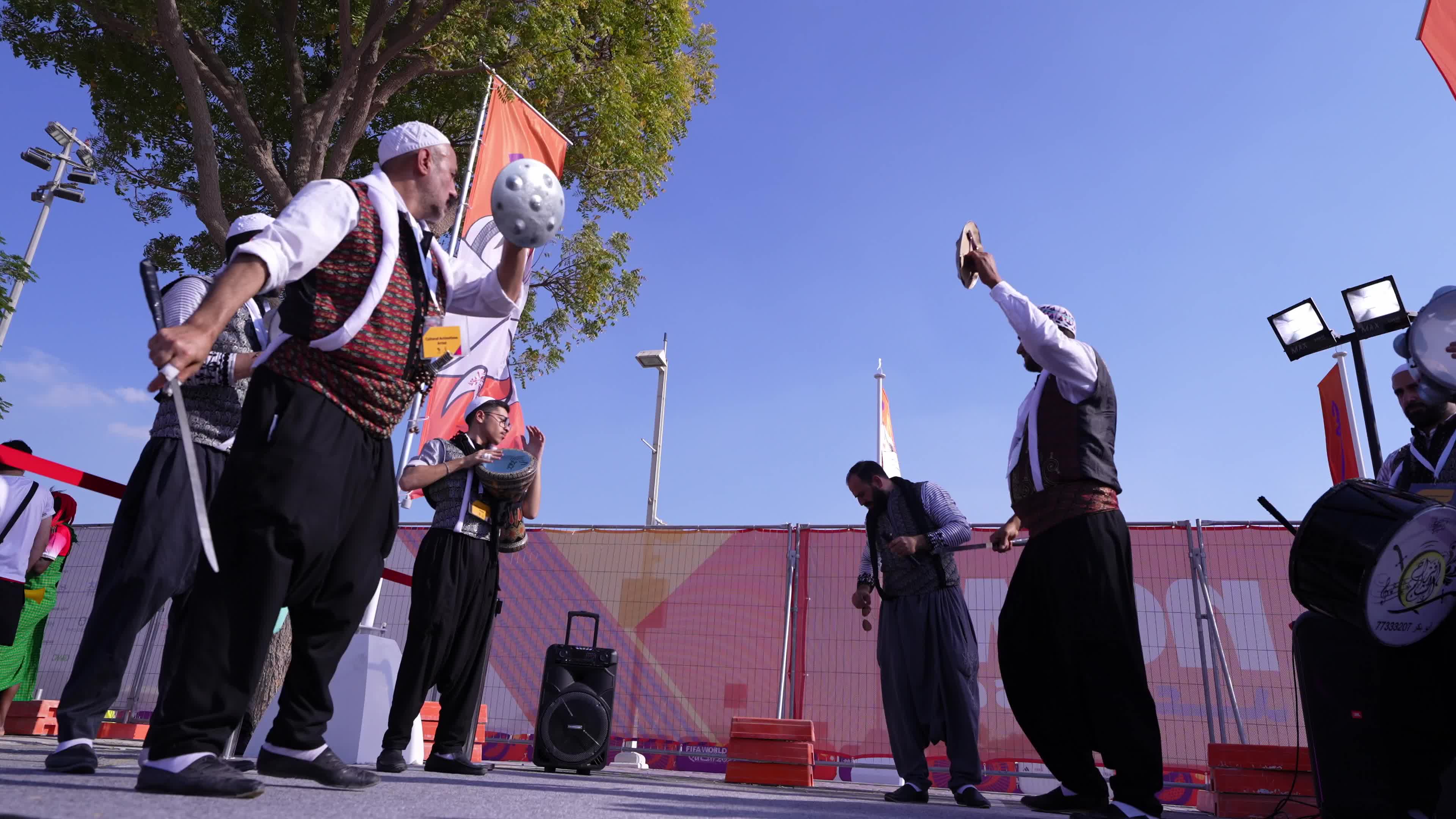 Supporters arrives at stadium for the FIFA World Cup match between England v Iran