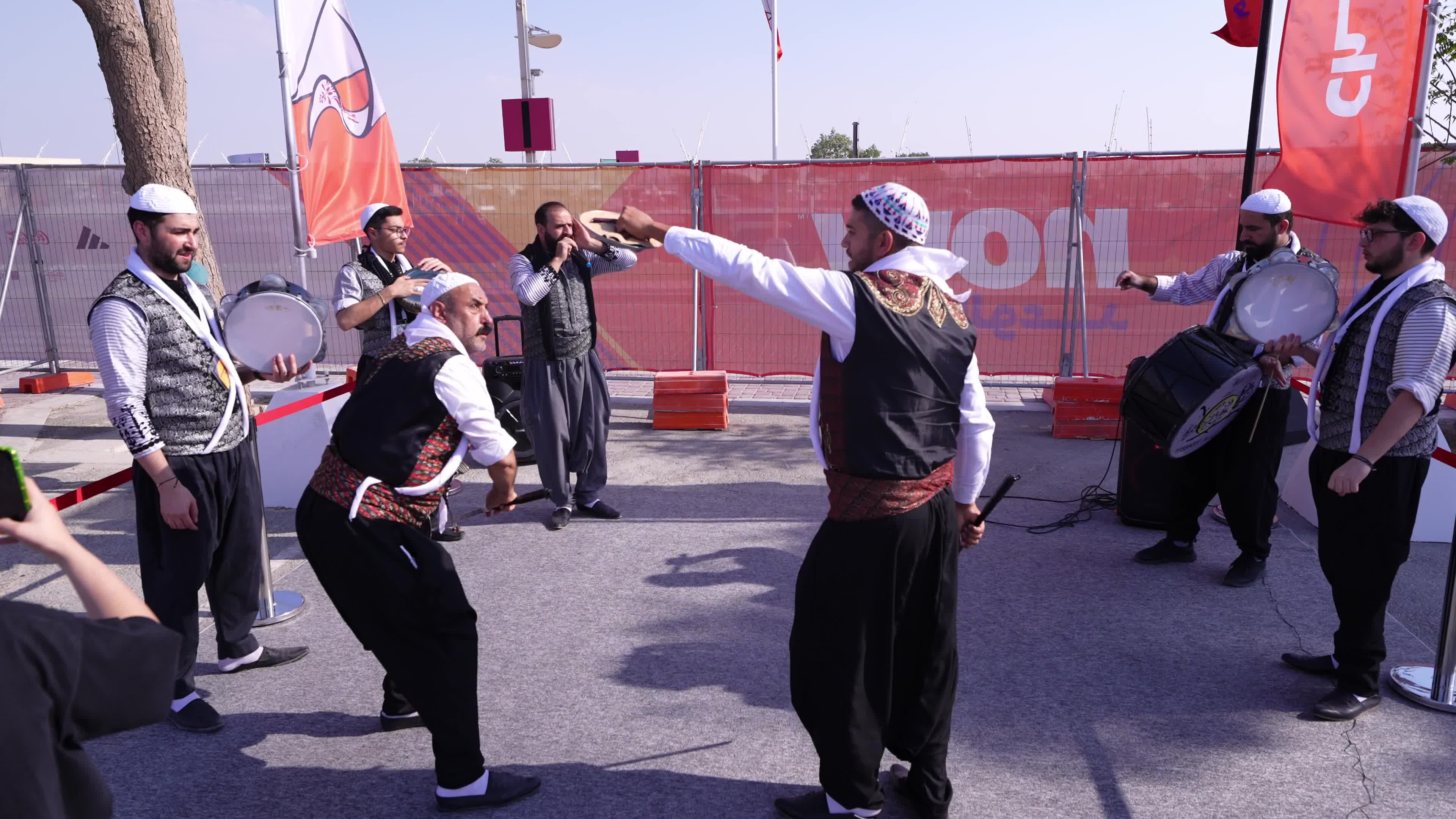 Supporters arrives at stadium for the FIFA World Cup match between England v Iran