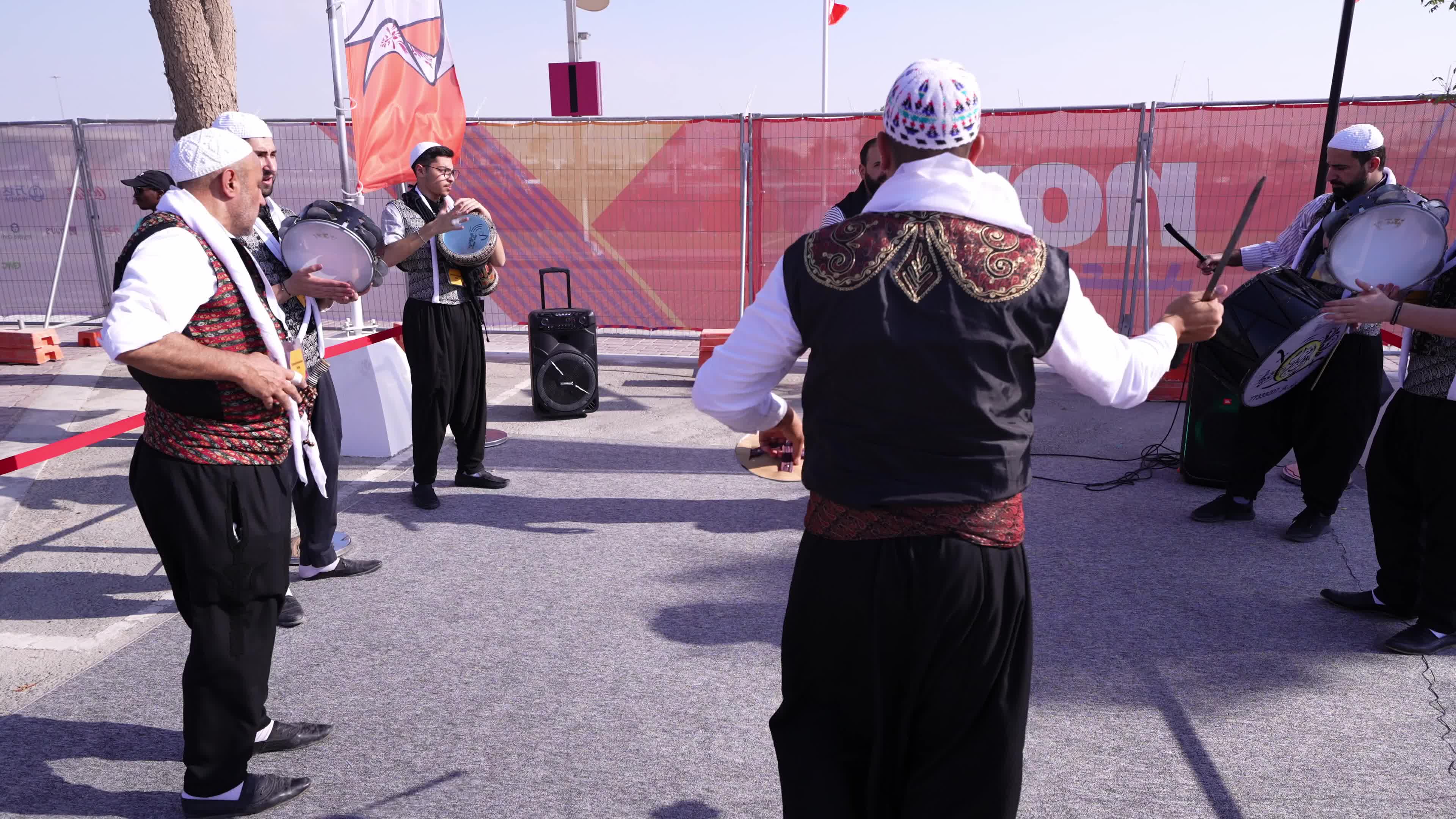 Supporters arrives at stadium for the FIFA World Cup match between England v Iran