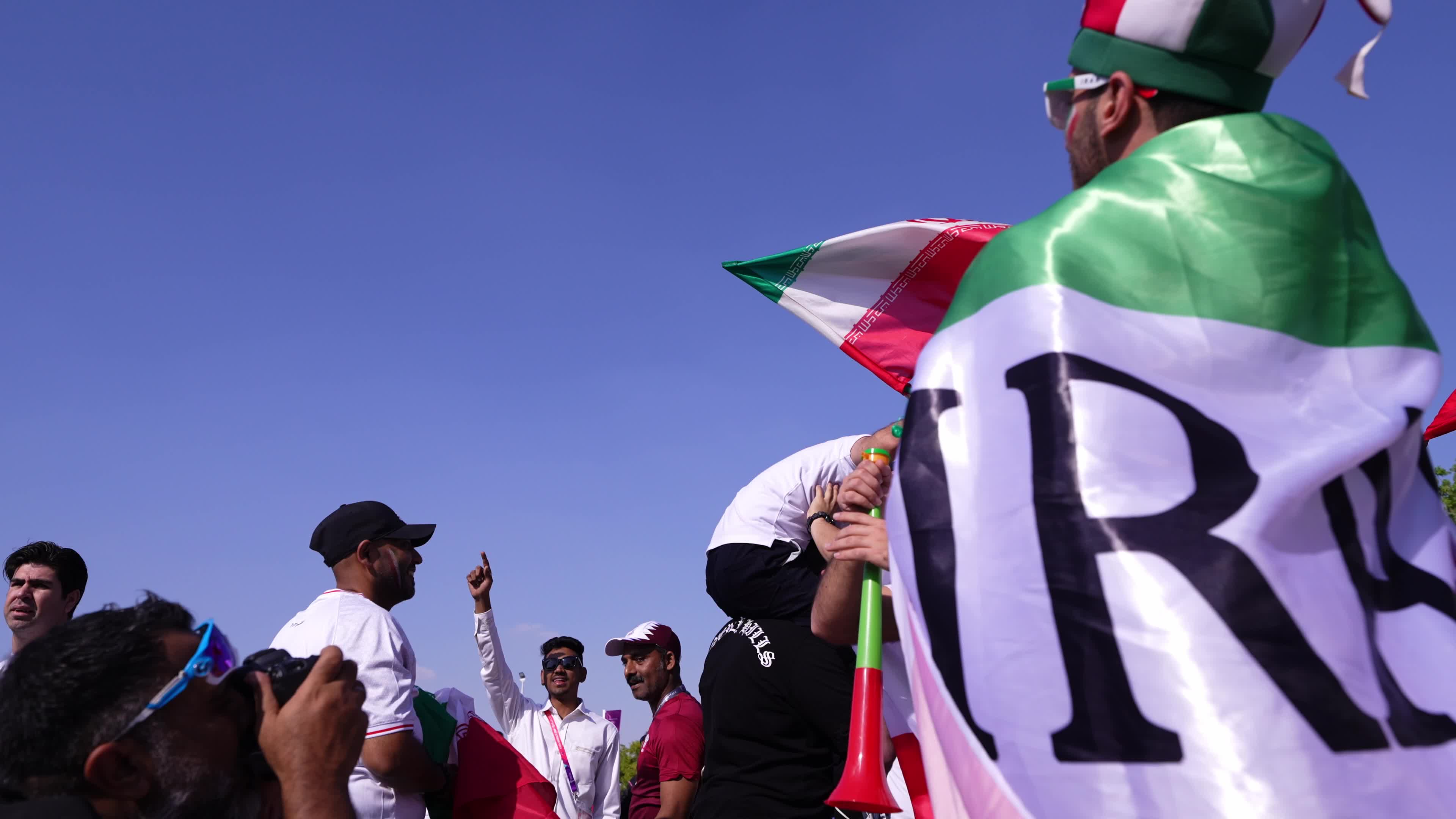 Supporters arrives at stadium for the FIFA World Cup match between England v Iran
