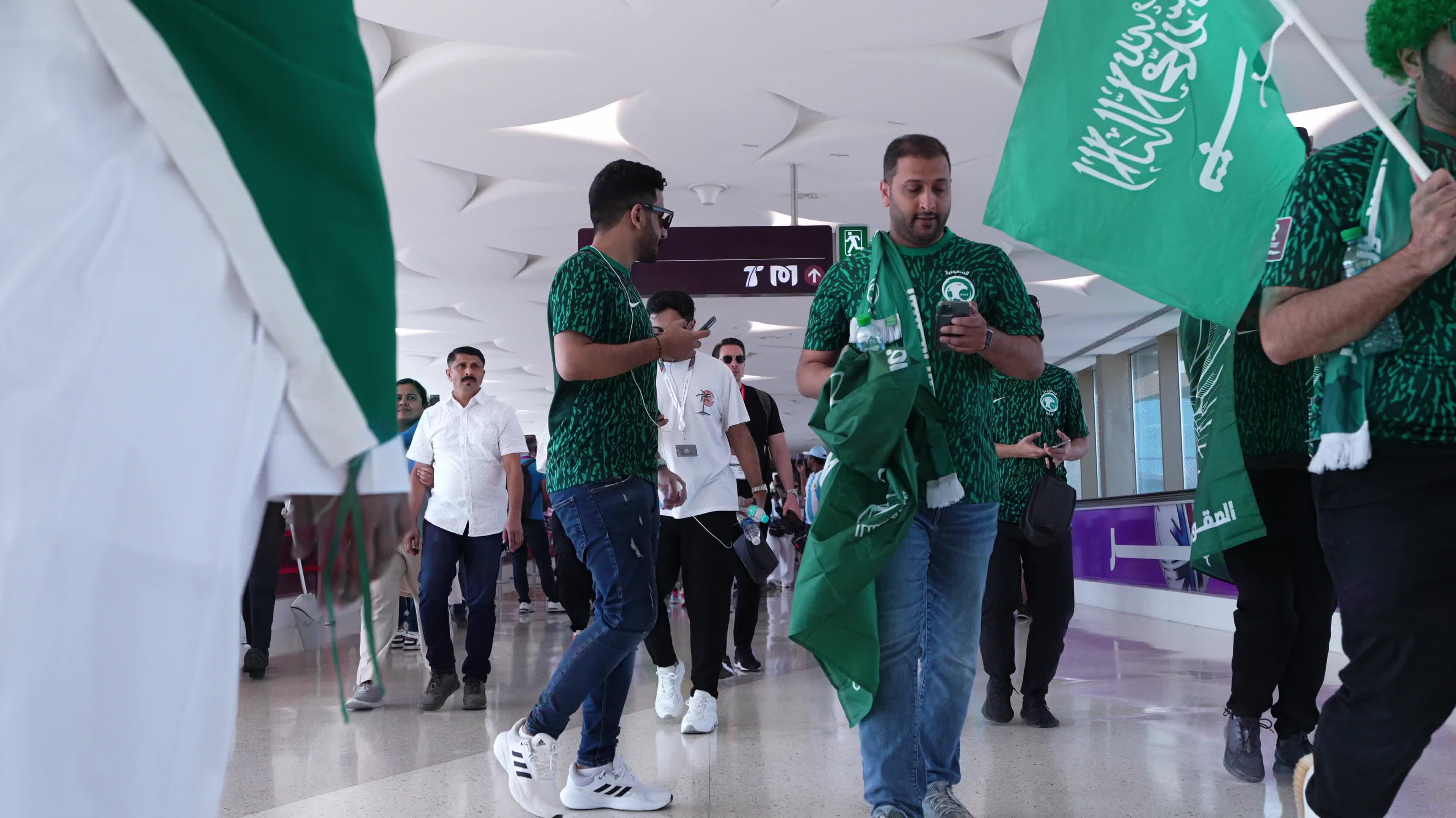 Supporters Arrive At Stadium Before The FIFA World Cup match between Argentina v Saudi Arabia