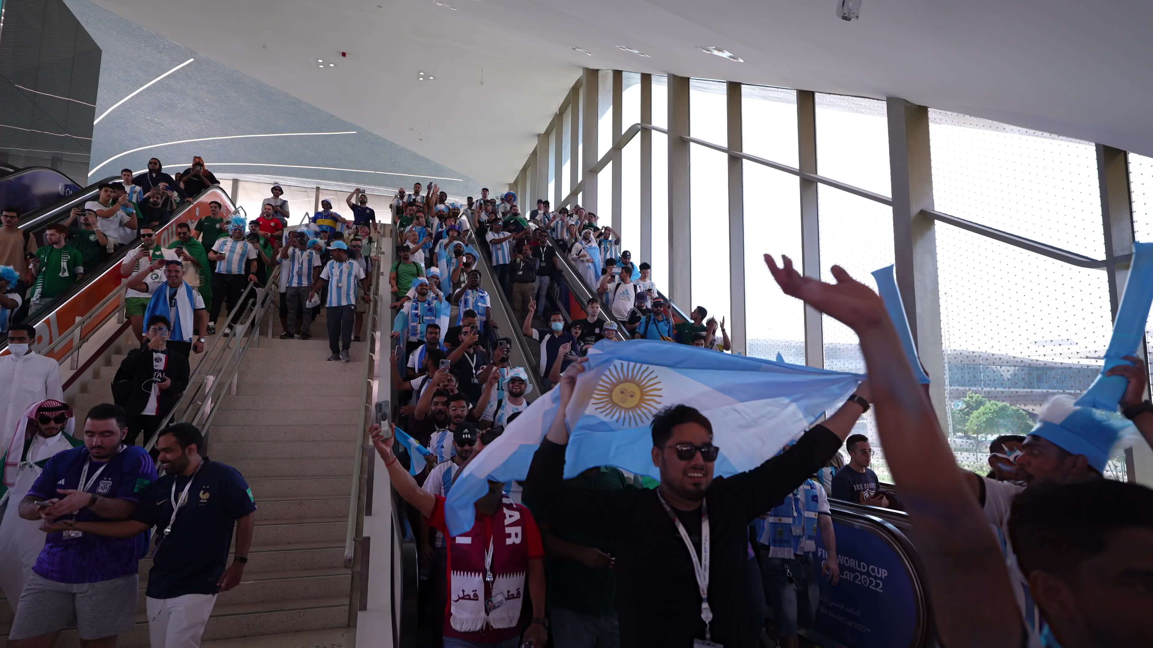 Supporters Arrive At Stadium Before The FIFA World Cup match between Argentina v Saudi Arabia