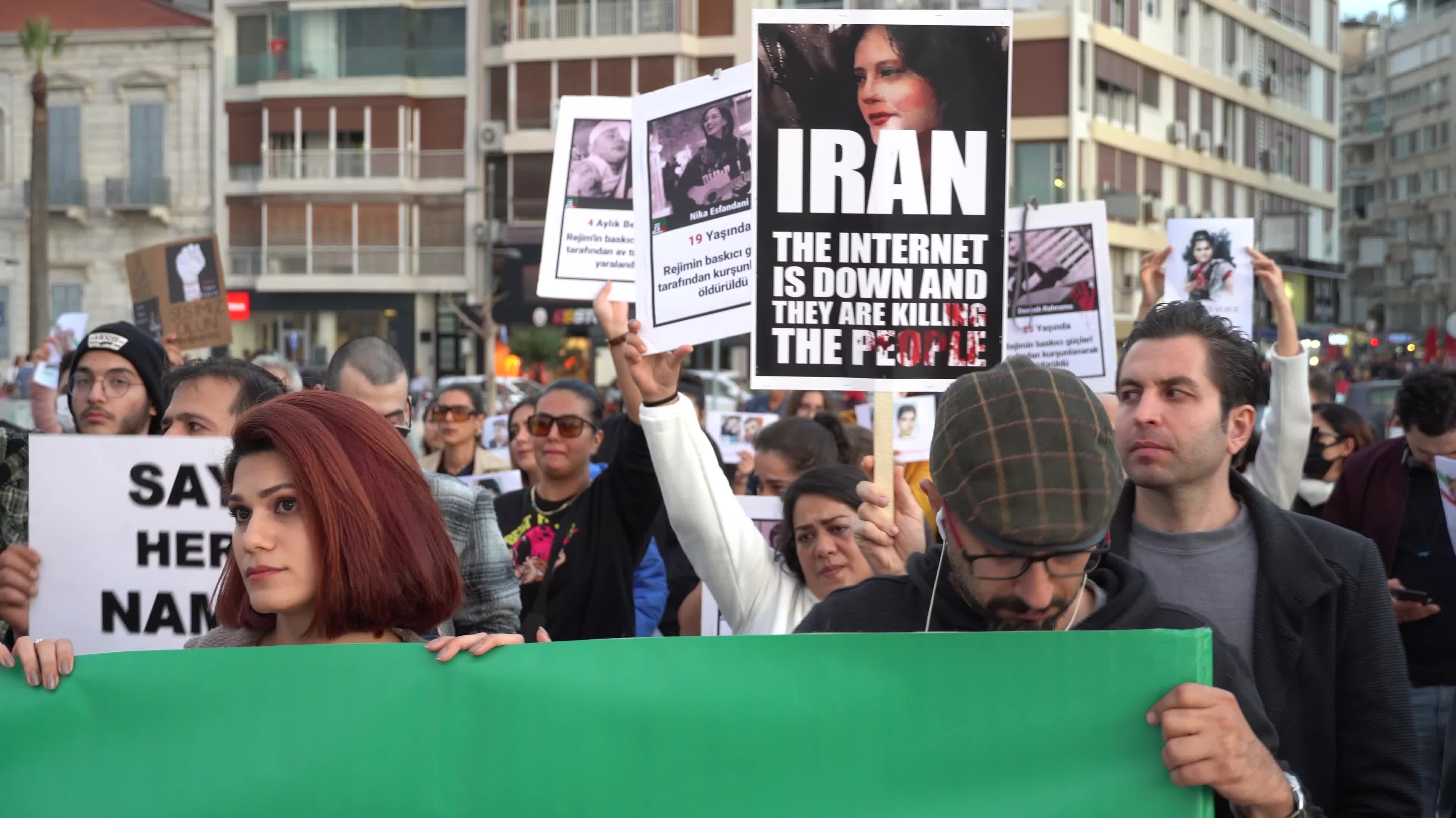 Rally for Mahsa Amini, Izmir, Turkey