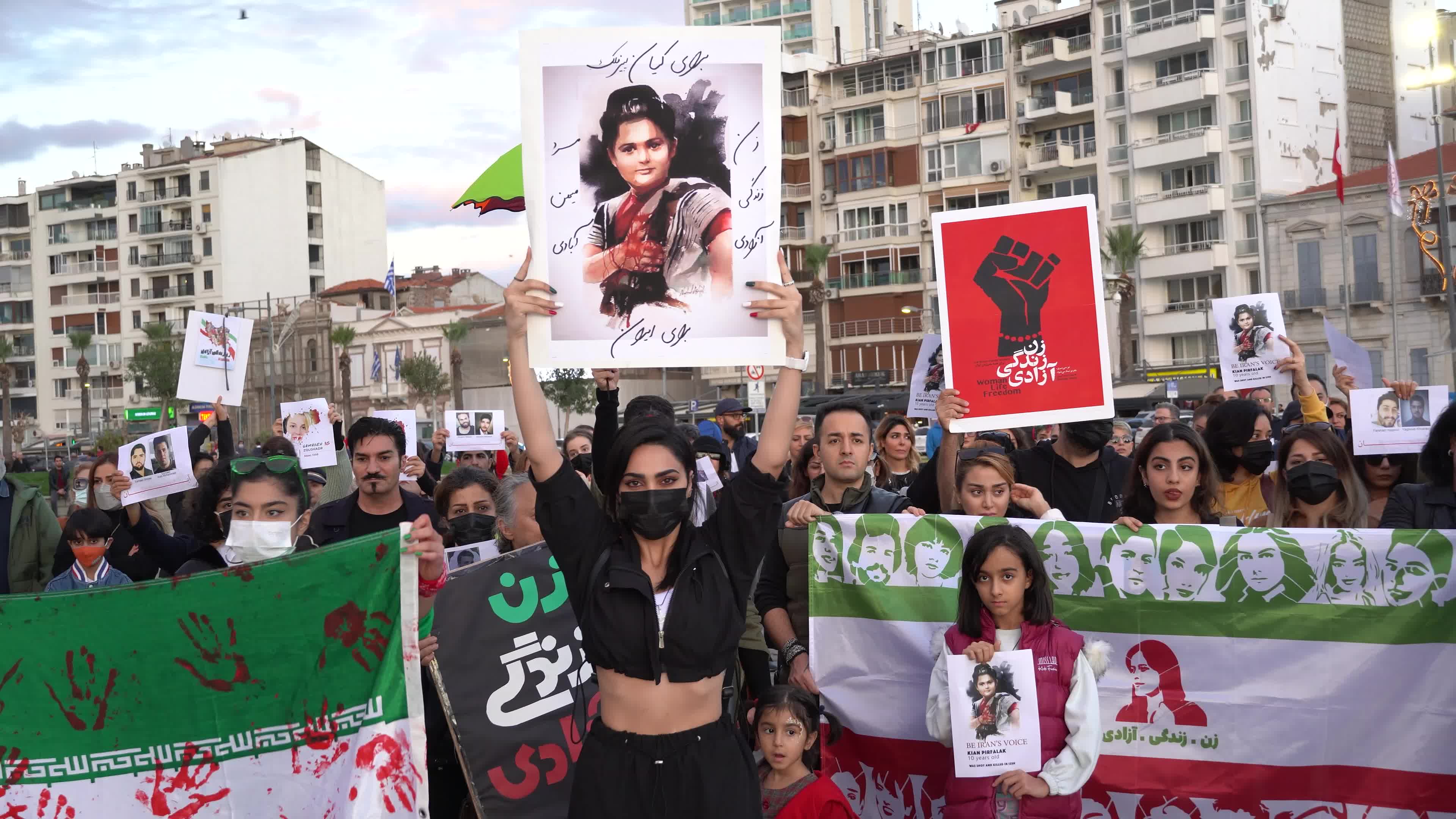 Rally for Mahsa Amini, Izmir, Turkey