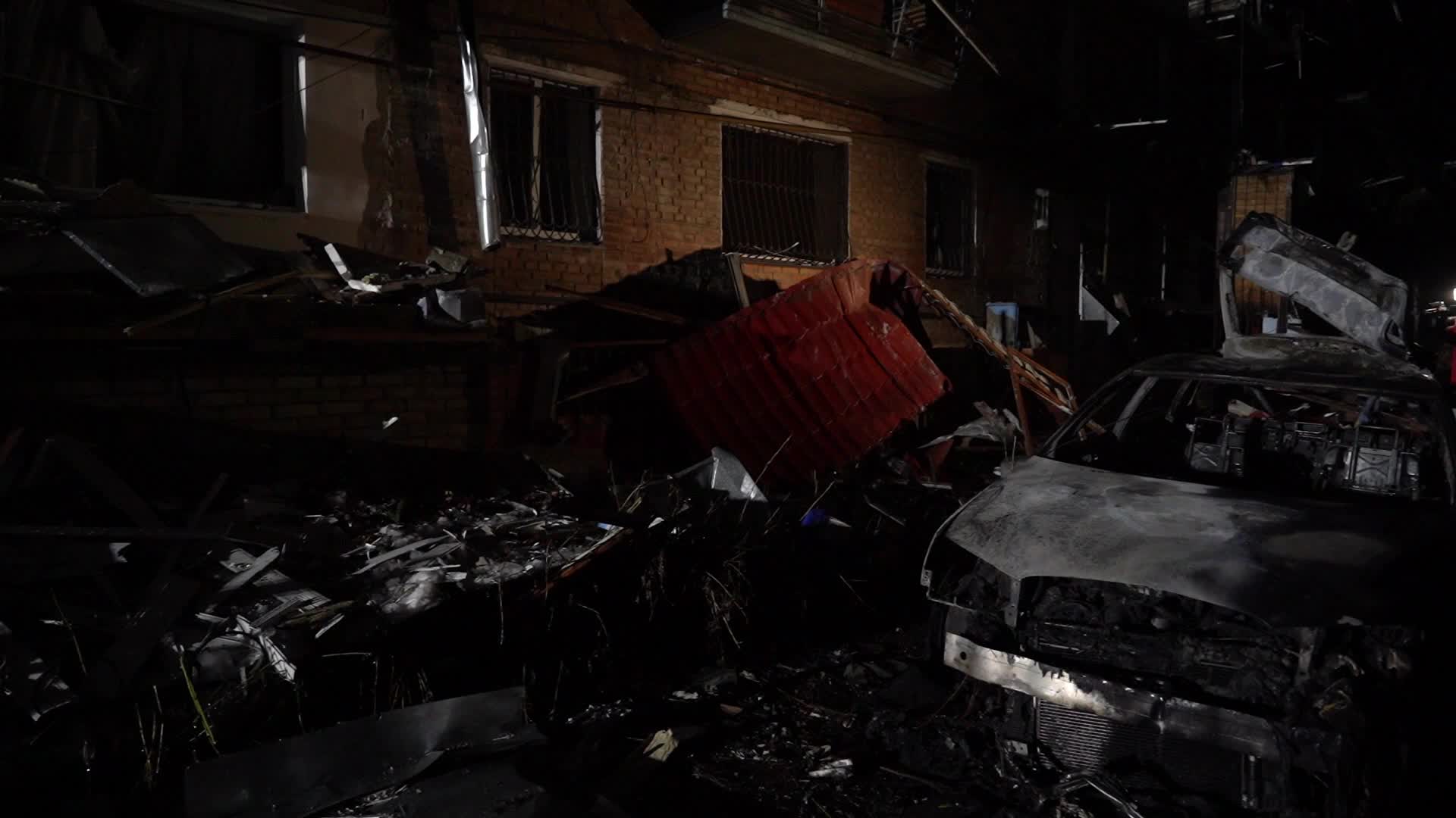 Consequences of a missile attack on Kyiv region, Ukraine