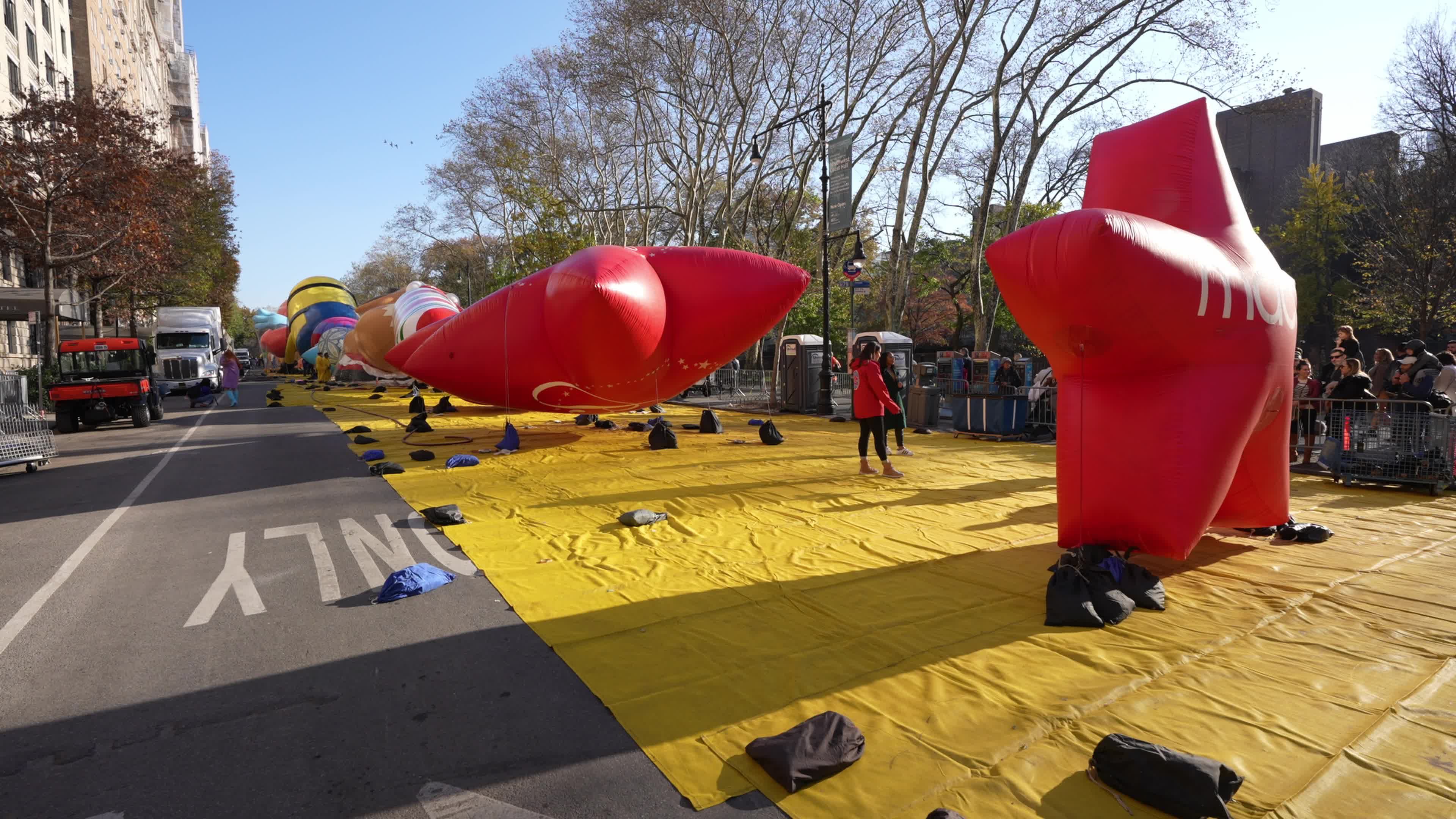 96th Macy's Thanksgiving Day Parade Balloon Inflation