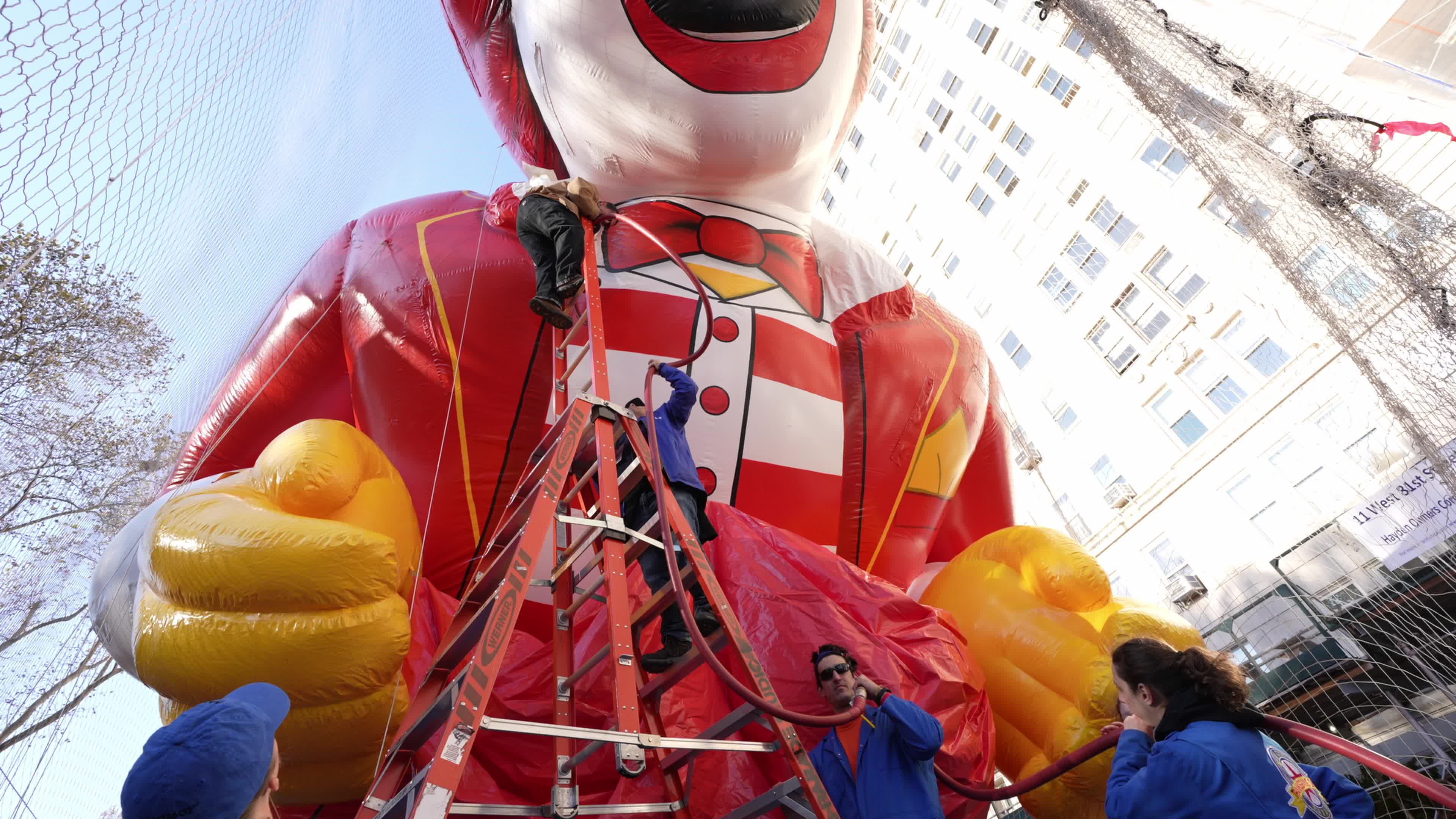 96th Macy's Thanksgiving Day Parade Balloon Inflation