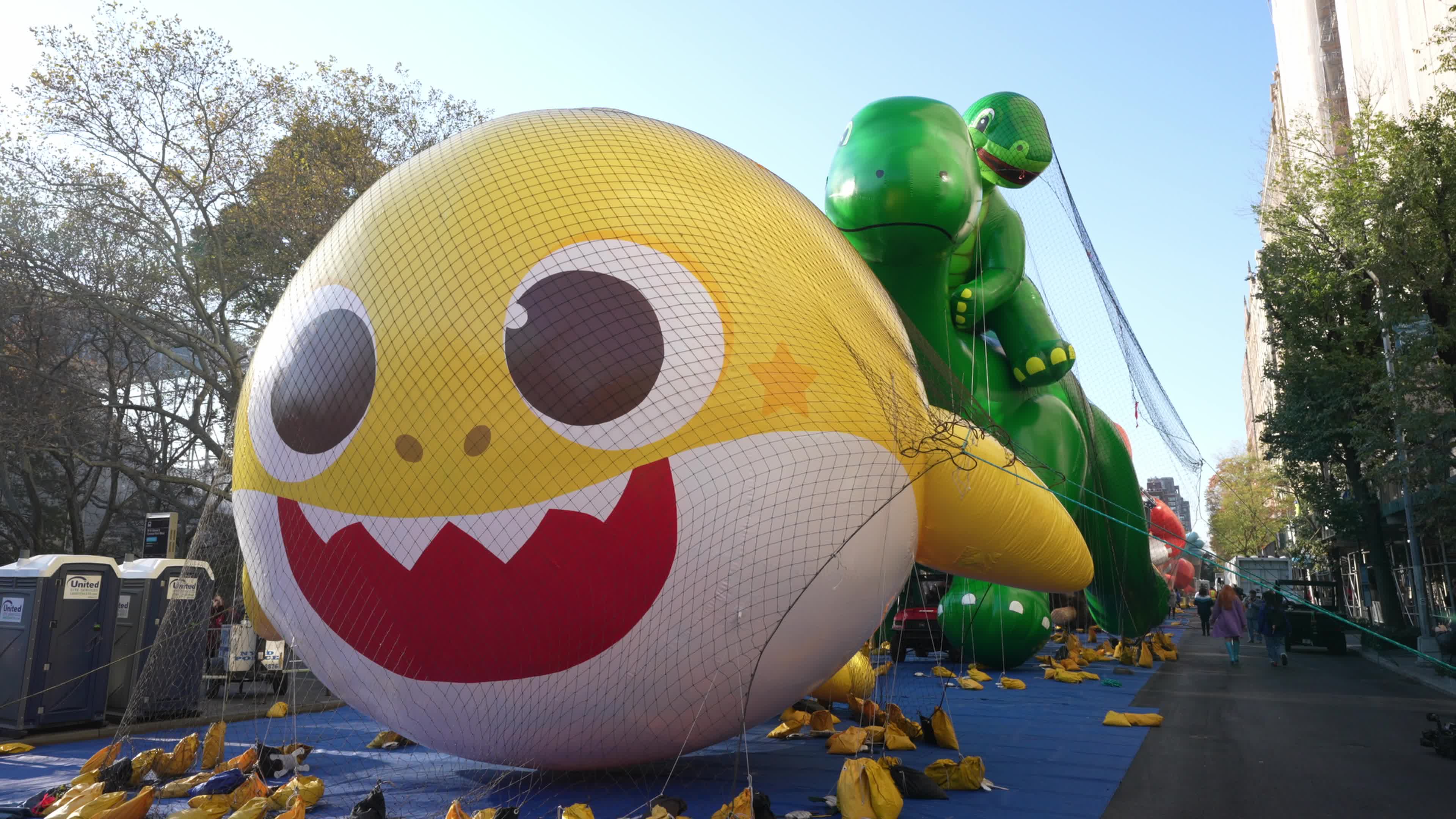 96th Macy's Thanksgiving Day Parade Balloon Inflation