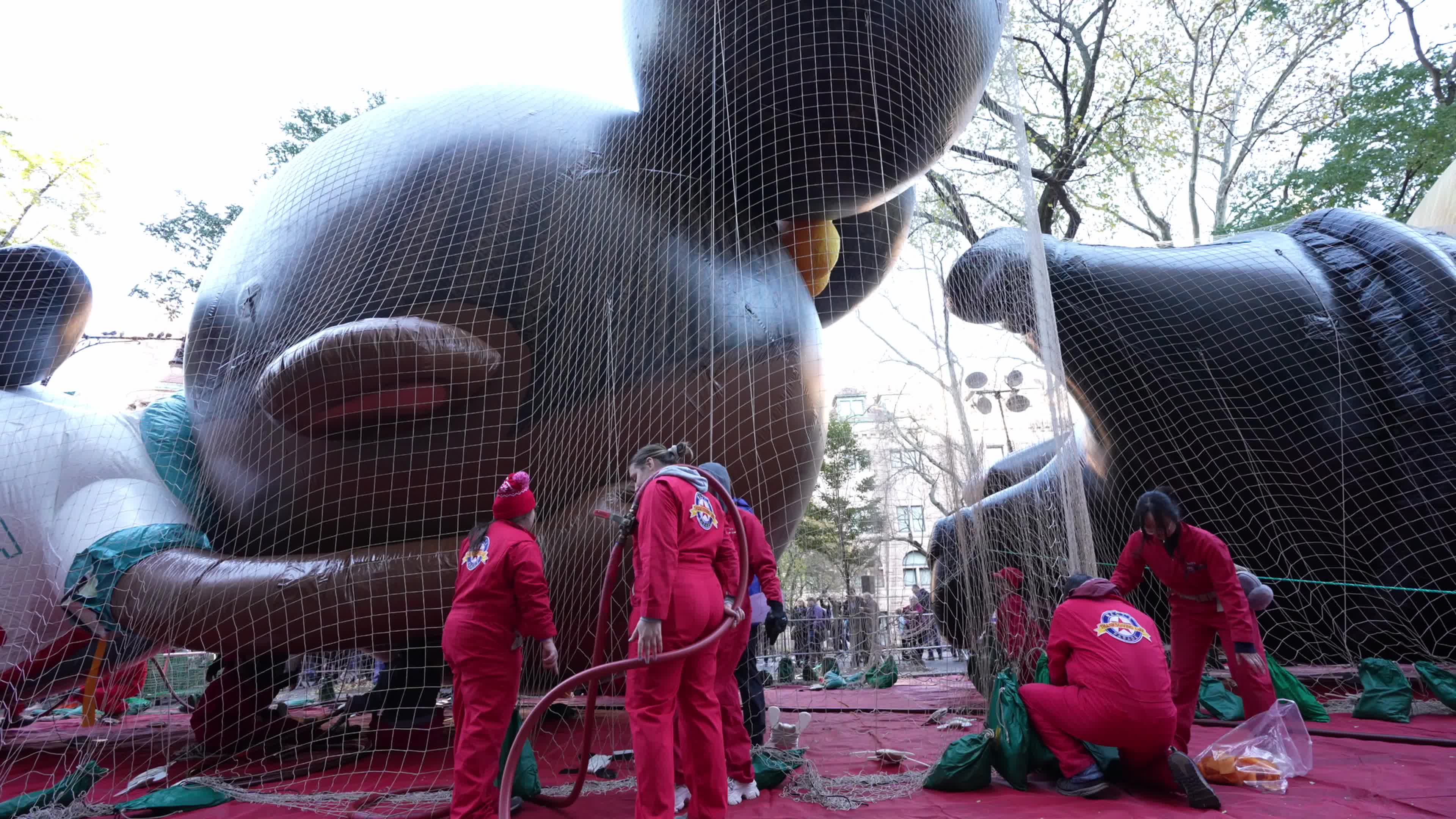 96th Macy's Thanksgiving Day Parade Balloon Inflation