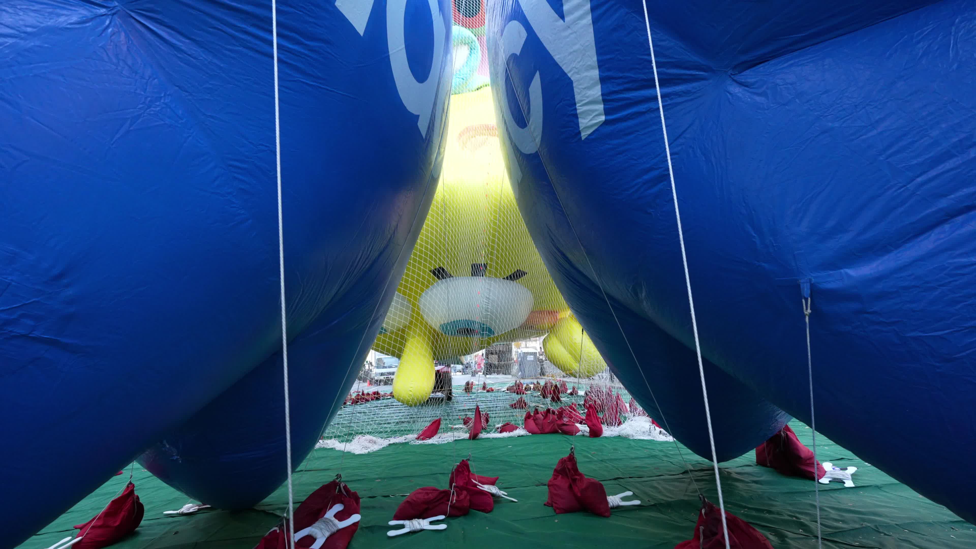 96th Macy's Thanksgiving Day Parade Balloon Inflation
