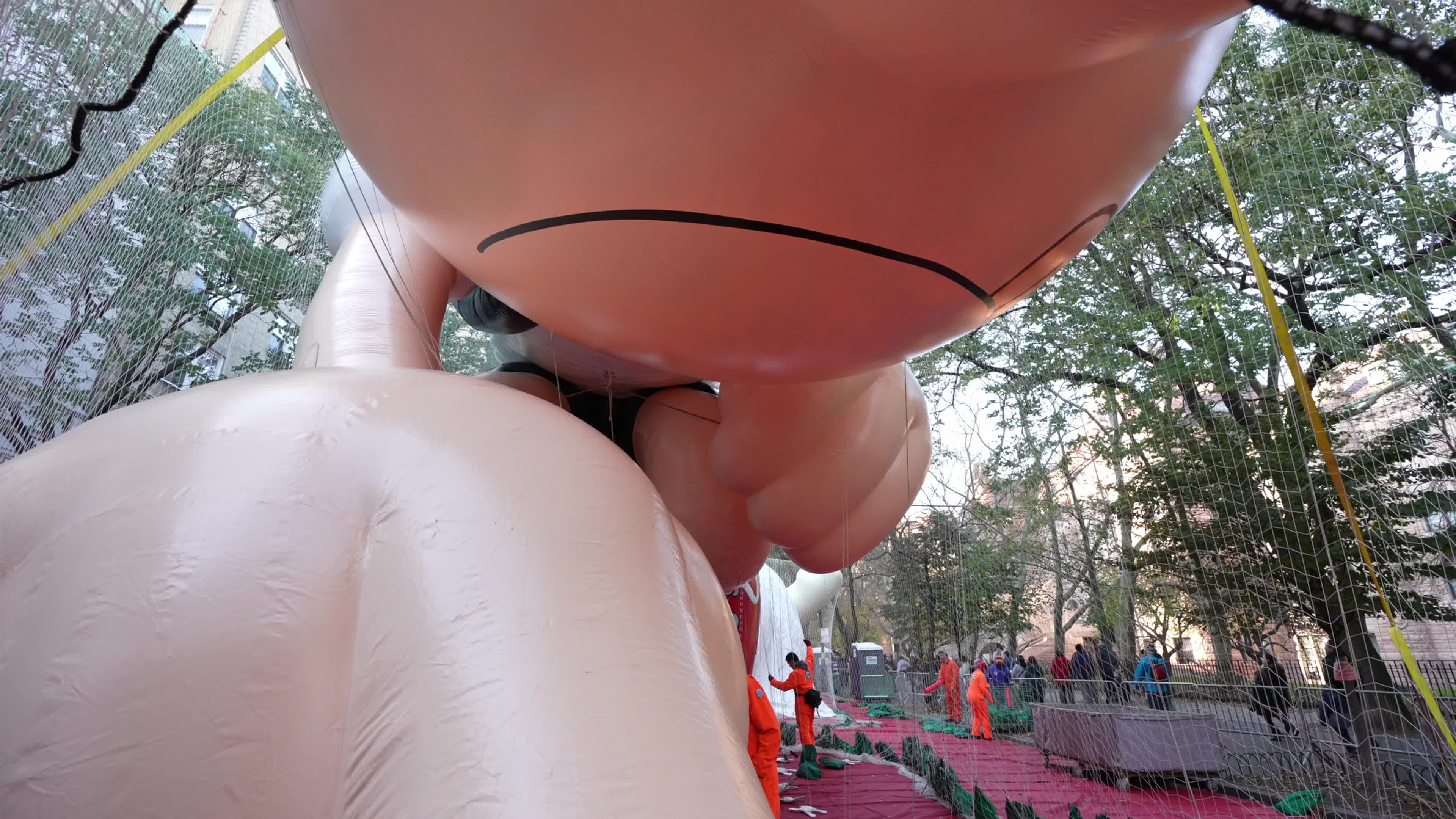 96th Macy's Thanksgiving Day Parade Balloon Inflation