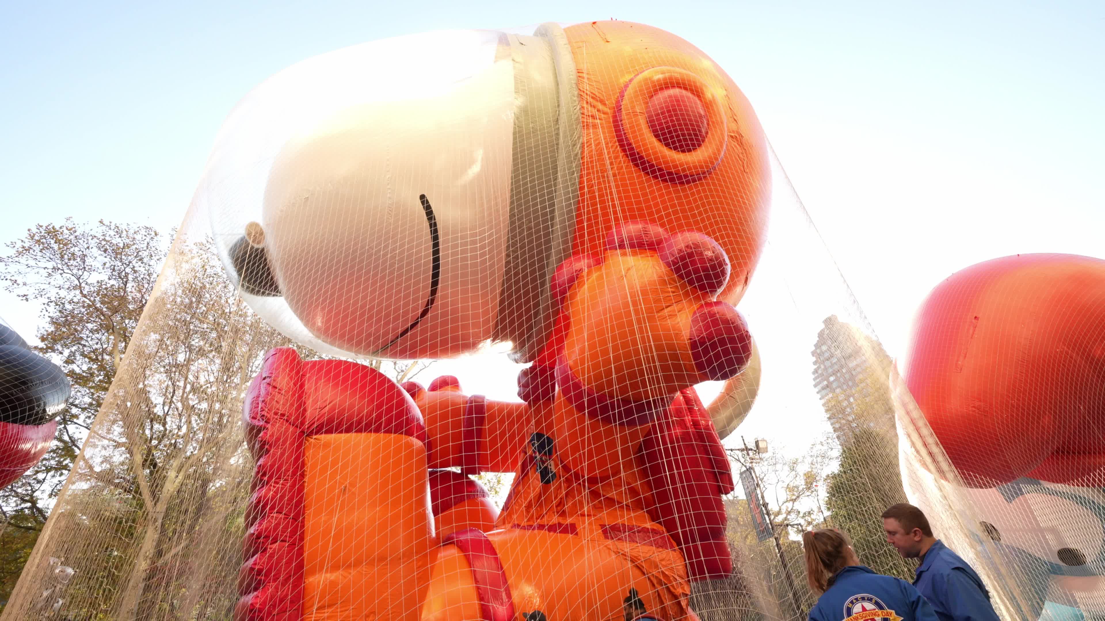 96th Macy's Thanksgiving Day Parade Balloon Inflation