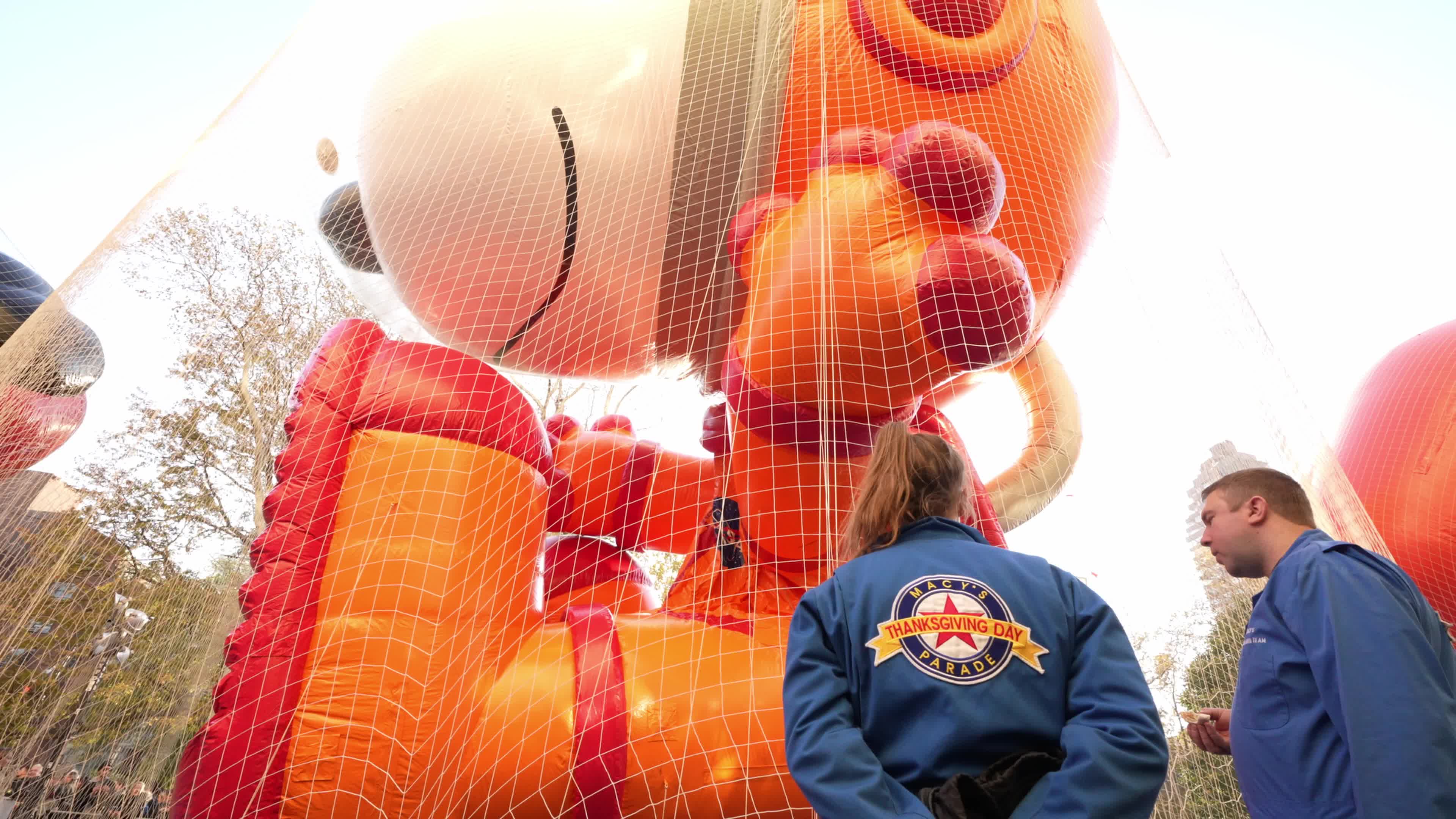 96th Macy's Thanksgiving Day Parade Balloon Inflation