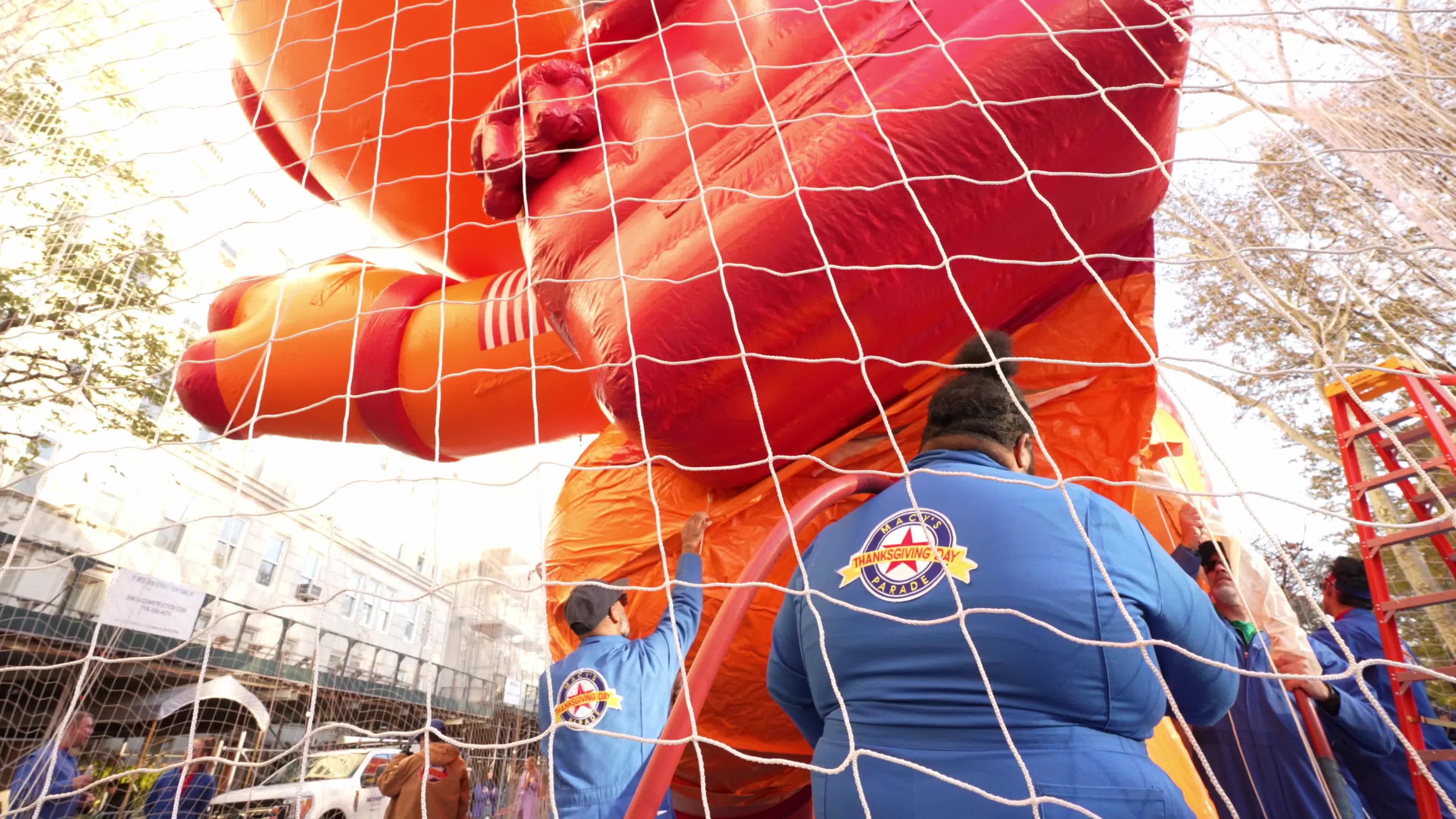 96th Macy's Thanksgiving Day Parade Balloon Inflation