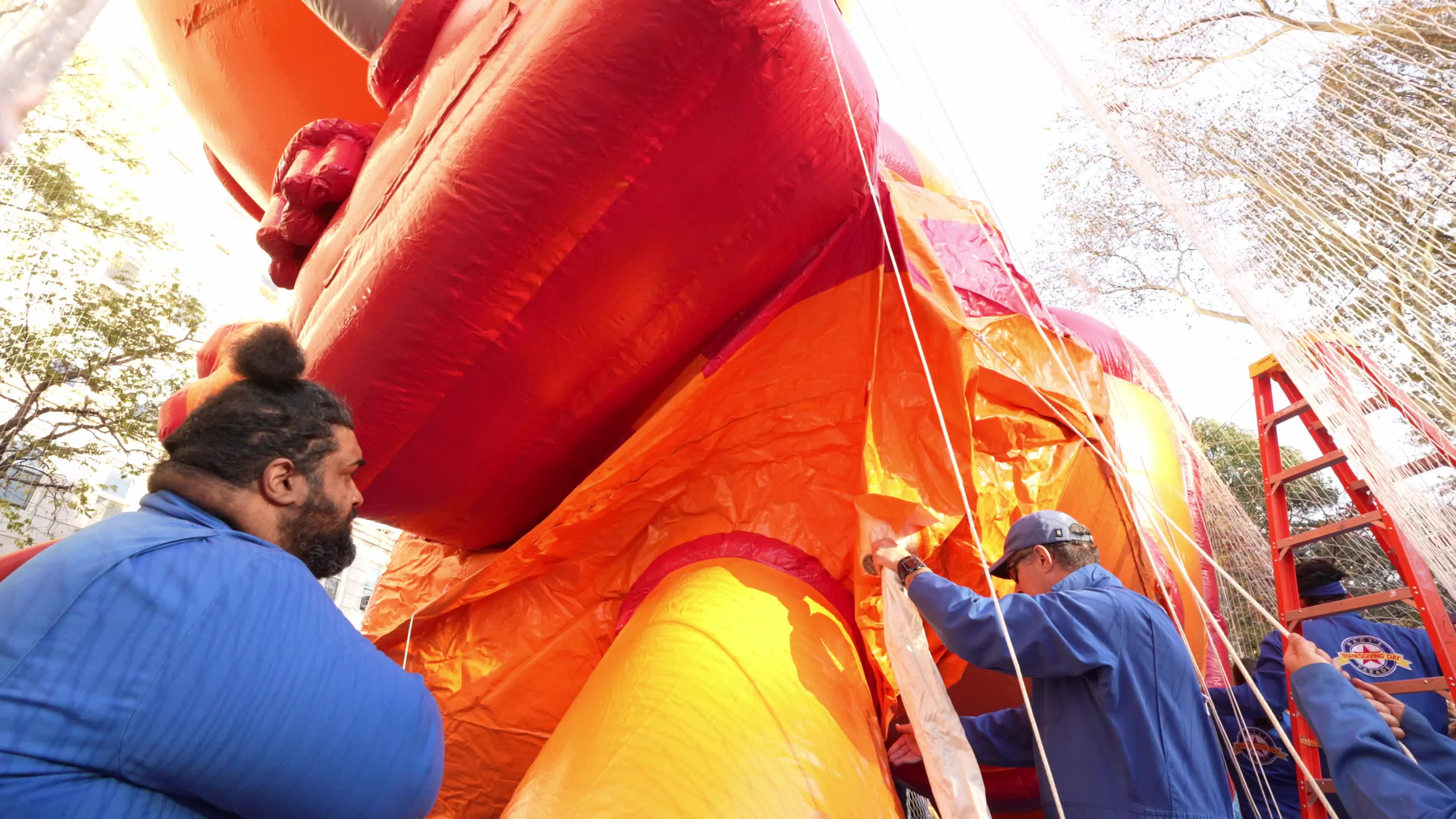 96th Macy's Thanksgiving Day Parade Balloon Inflation