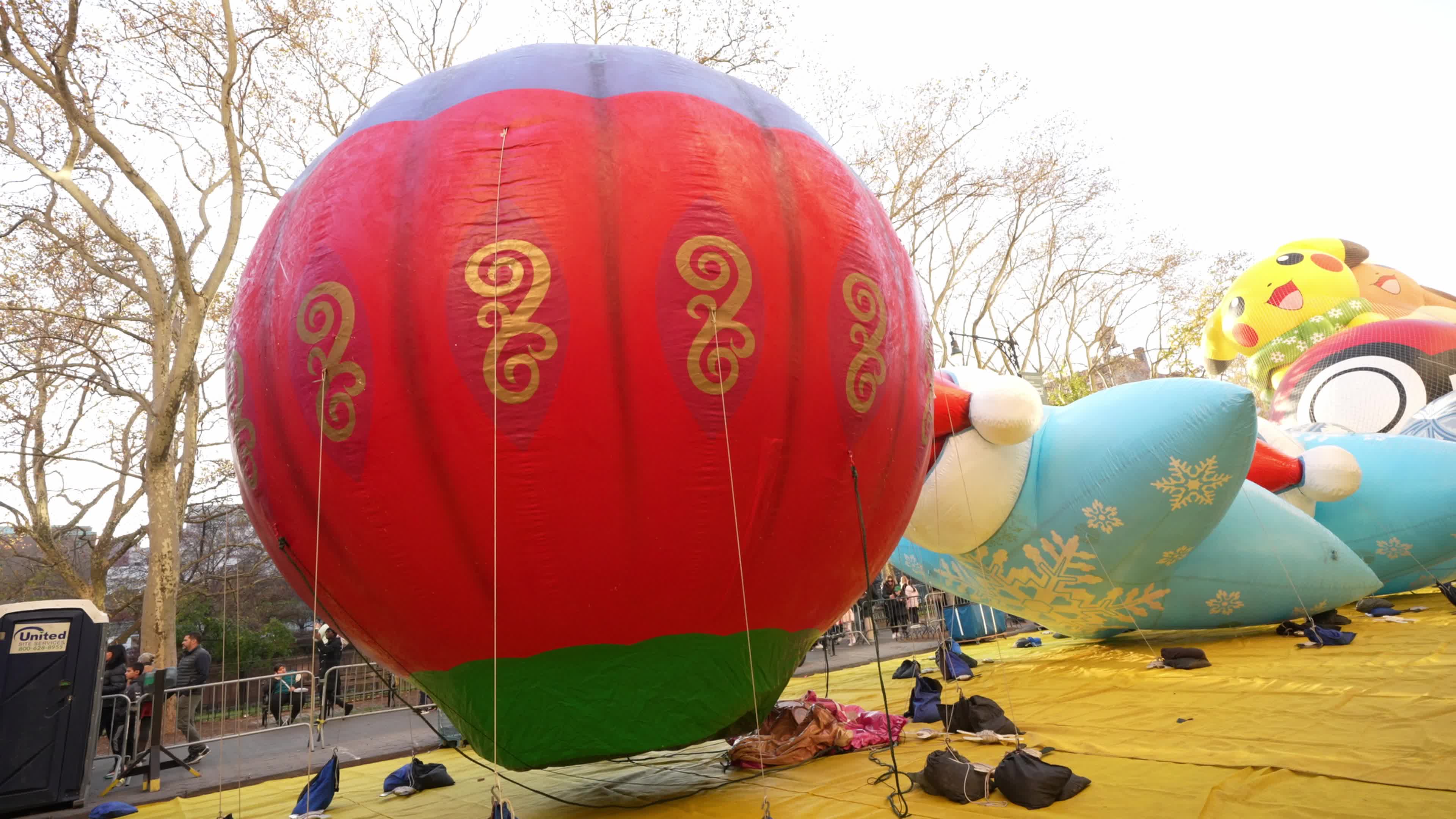 96th Macy's Thanksgiving Day Parade Balloon Inflation