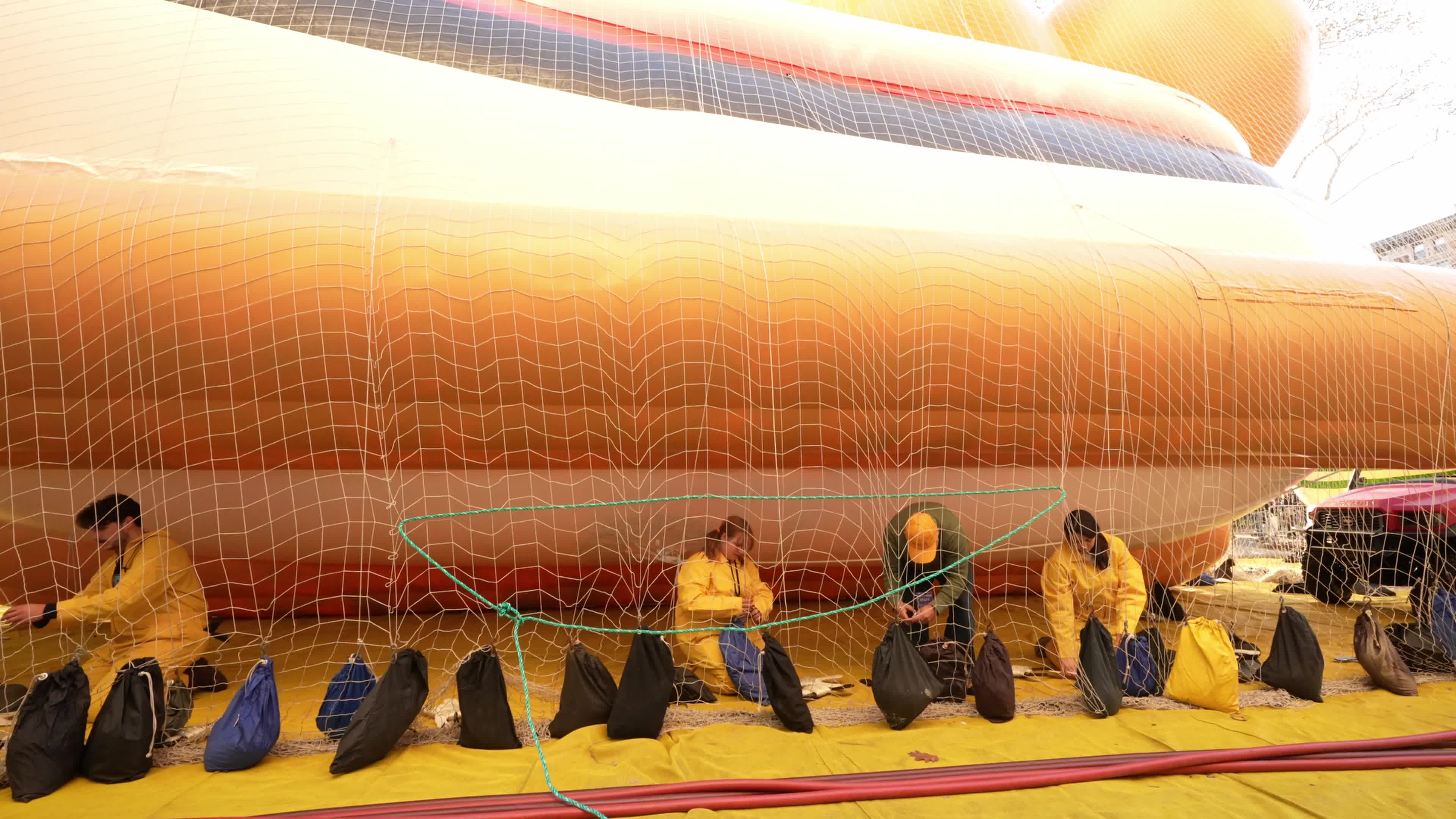 96th Macy's Thanksgiving Day Parade Balloon Inflation
