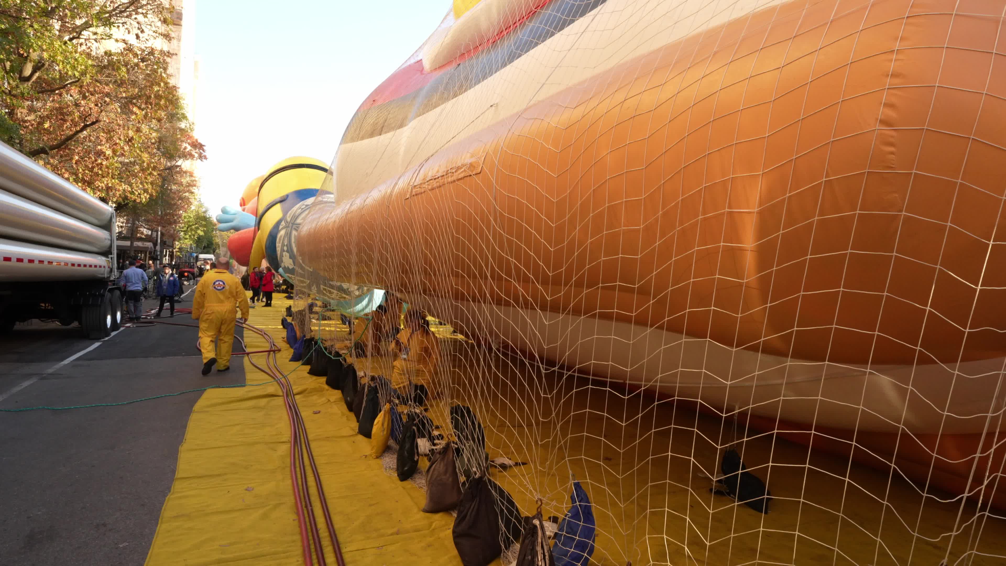 96th Macy's Thanksgiving Day Parade Balloon Inflation