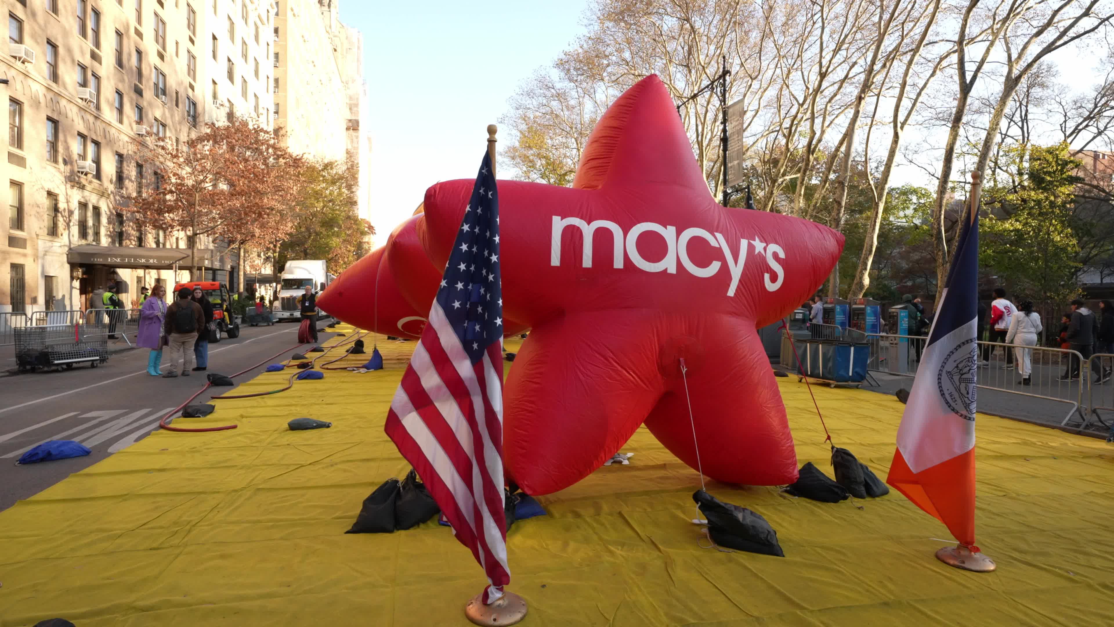 96th Macy's Thanksgiving Day Parade Balloon Inflation