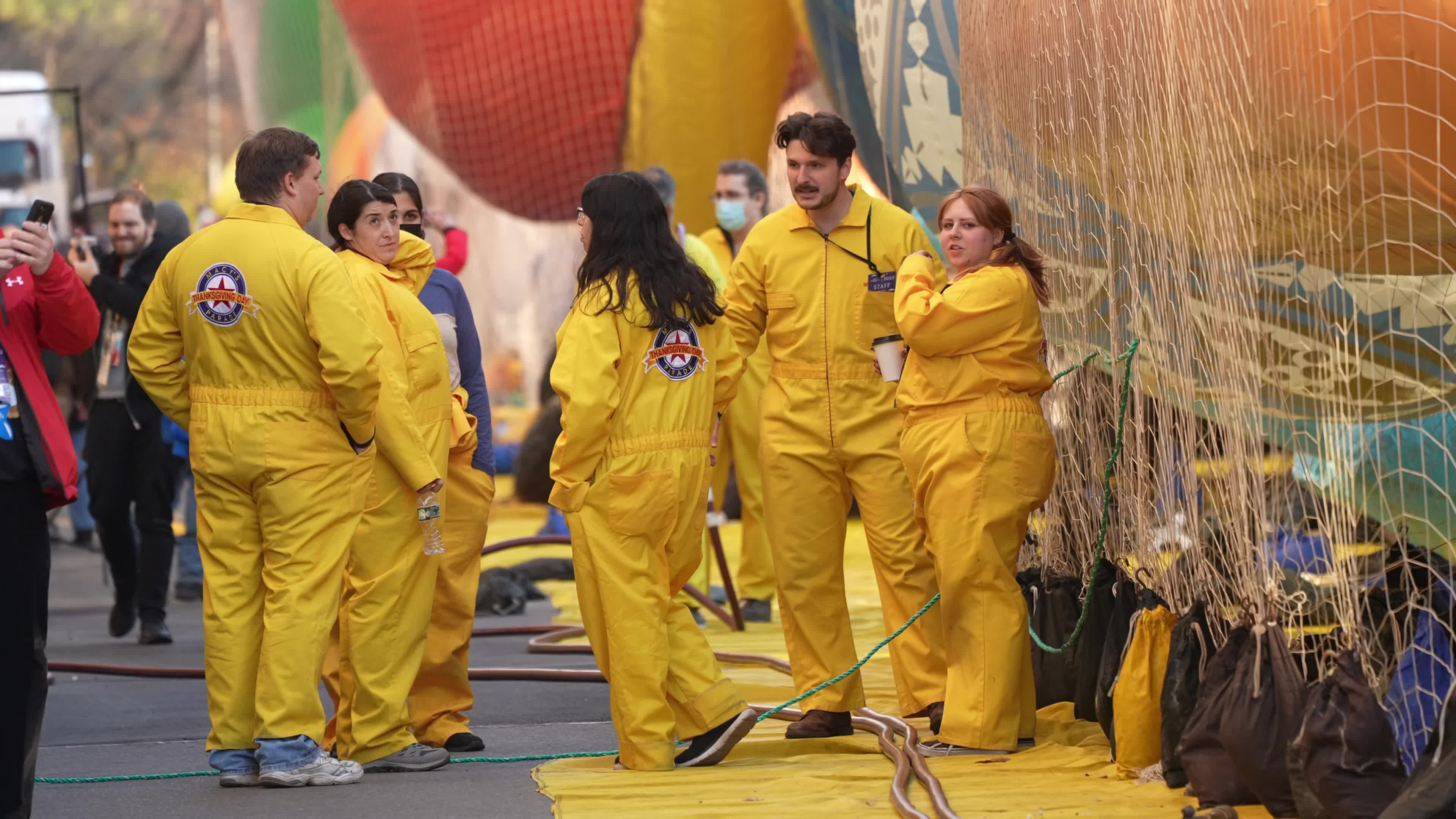 96th Macy's Thanksgiving Day Parade Balloon Inflation