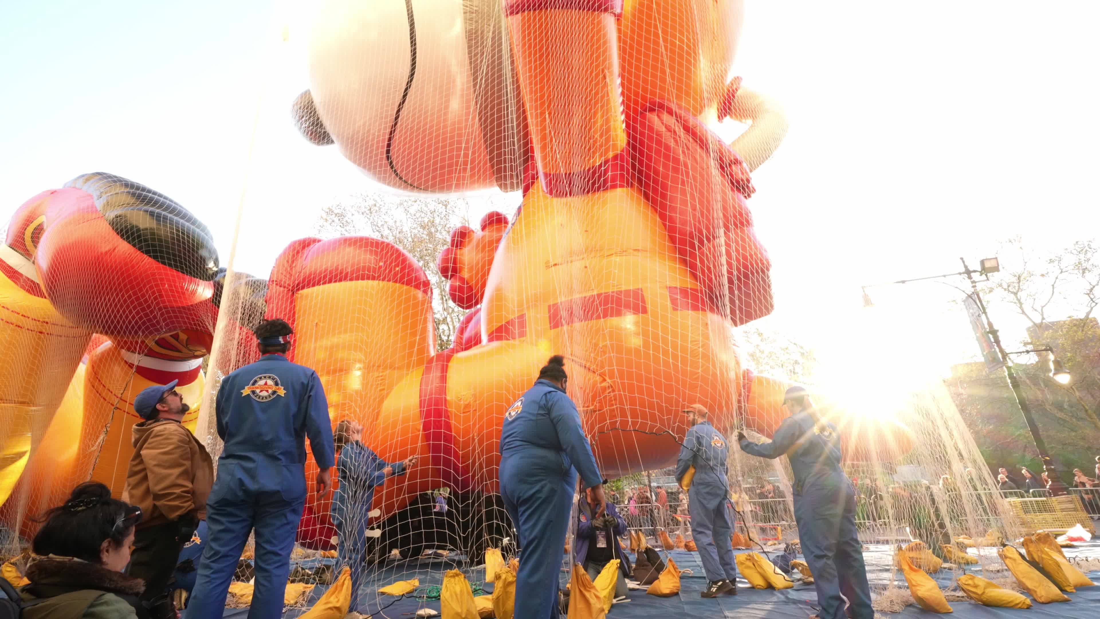 96th Macy's Thanksgiving Day Parade Balloon Inflation