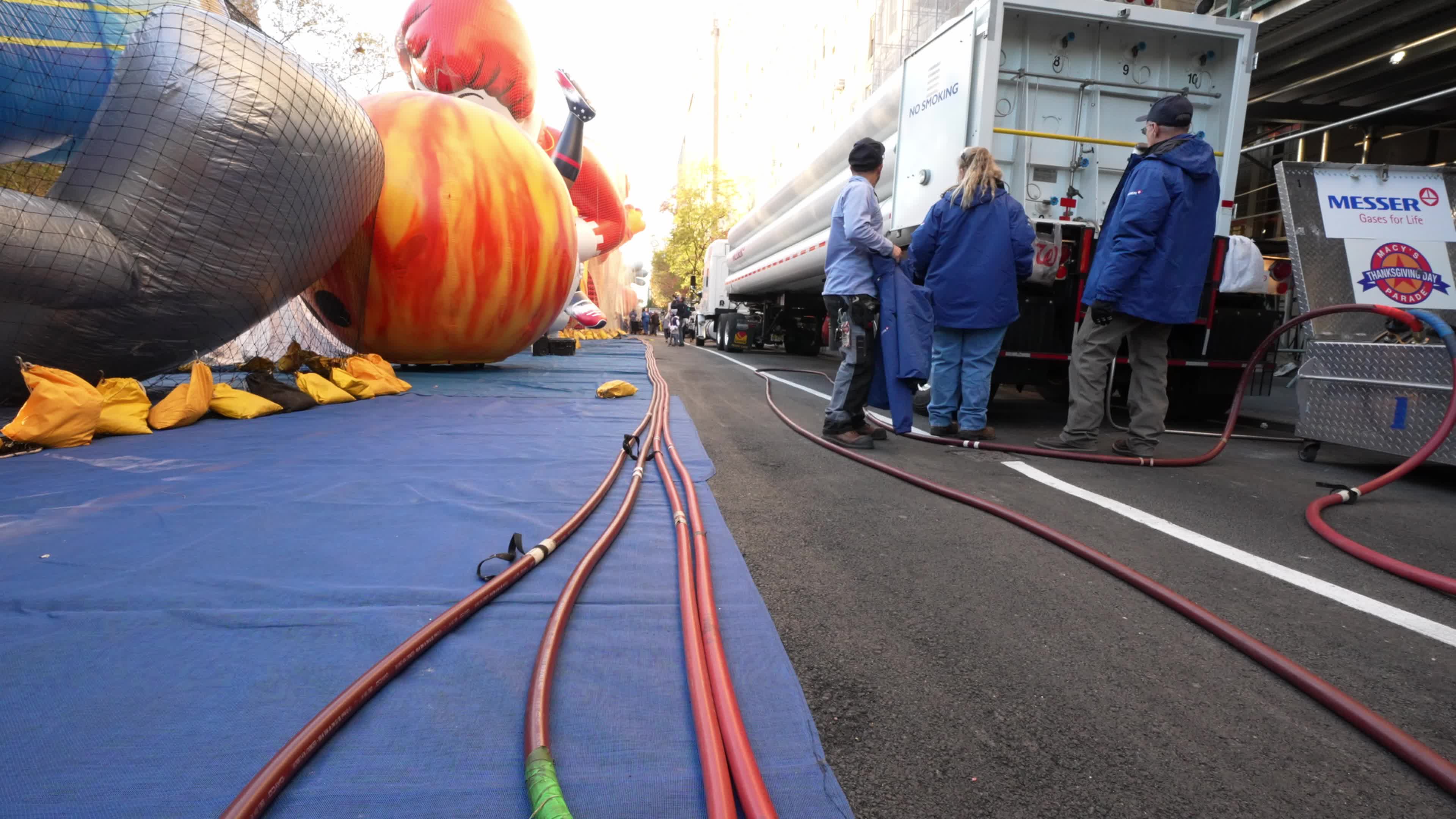 96th Macy's Thanksgiving Day Parade Balloon Inflation