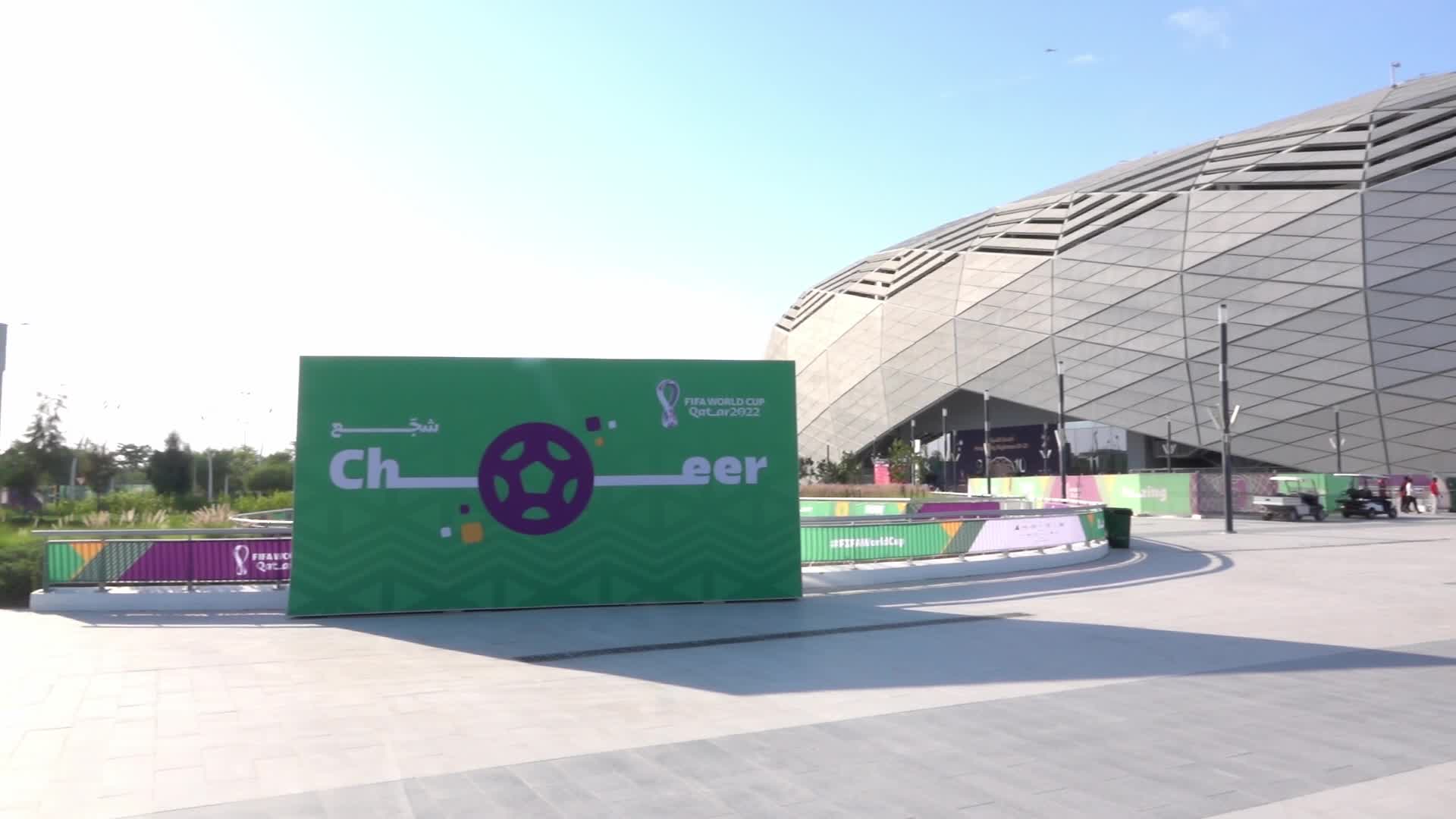 Fans arrive at Education City Stadium for the World Cup Match between Uruguay v Korea Republic