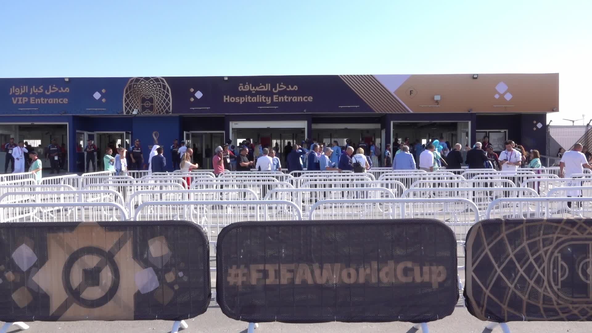 Fans arrive at Education City Stadium for the World Cup Match between Uruguay v Korea Republic
