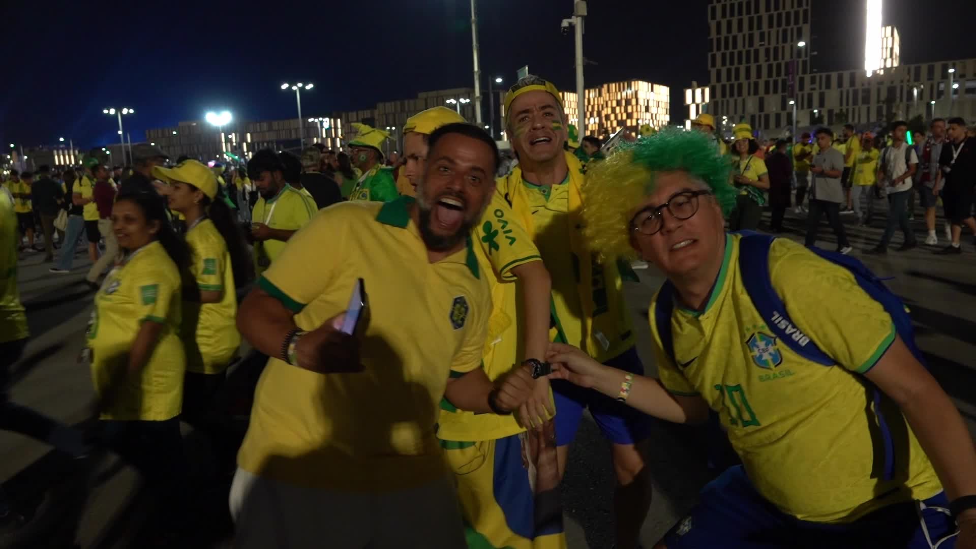 Fans arrive at Lusail Stadium For The FIFA World Cup Match Between Brazil v Serbia