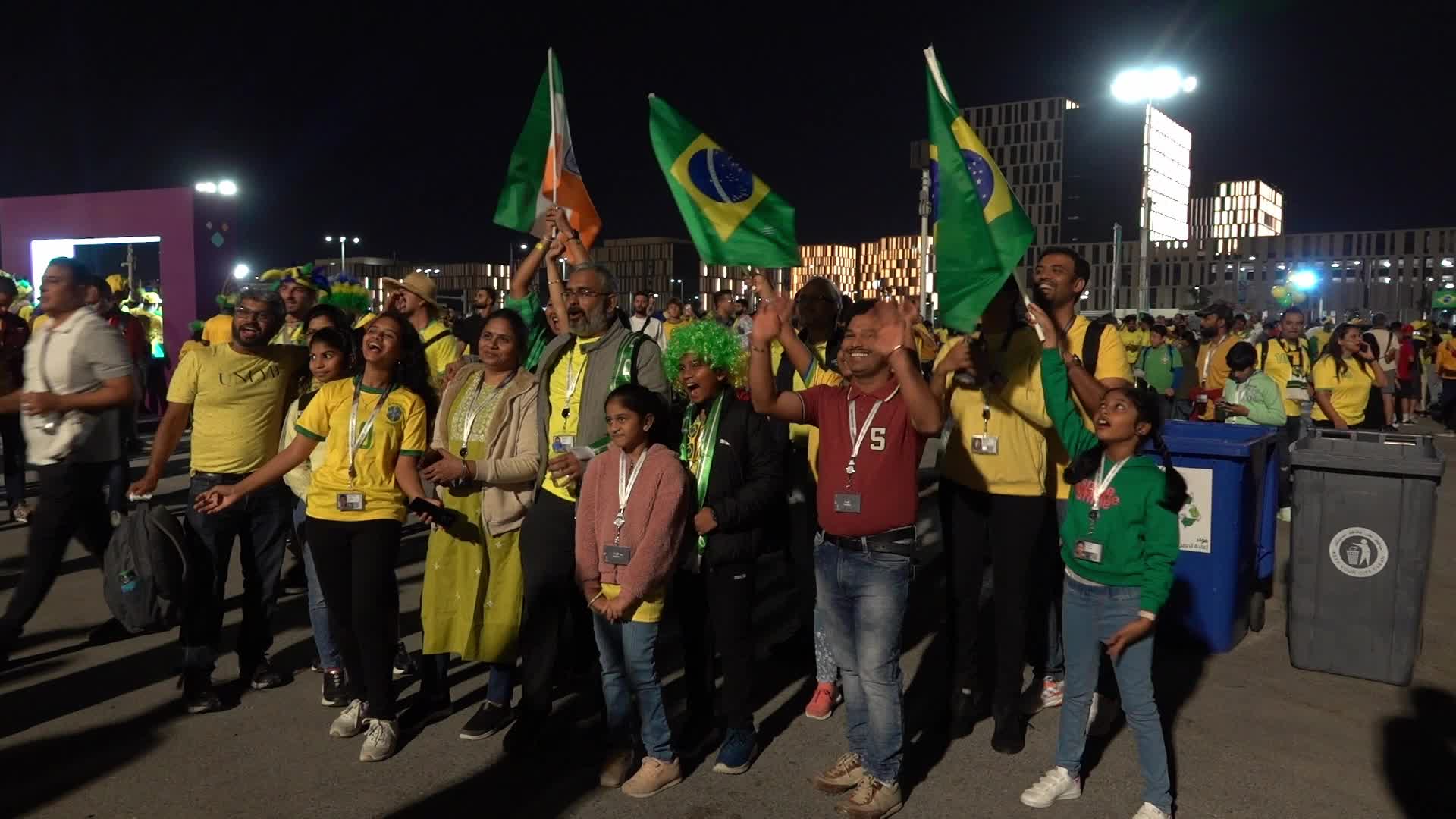 Fans arrive at Lusail Stadium For The FIFA World Cup Match Between Brazil v Serbia