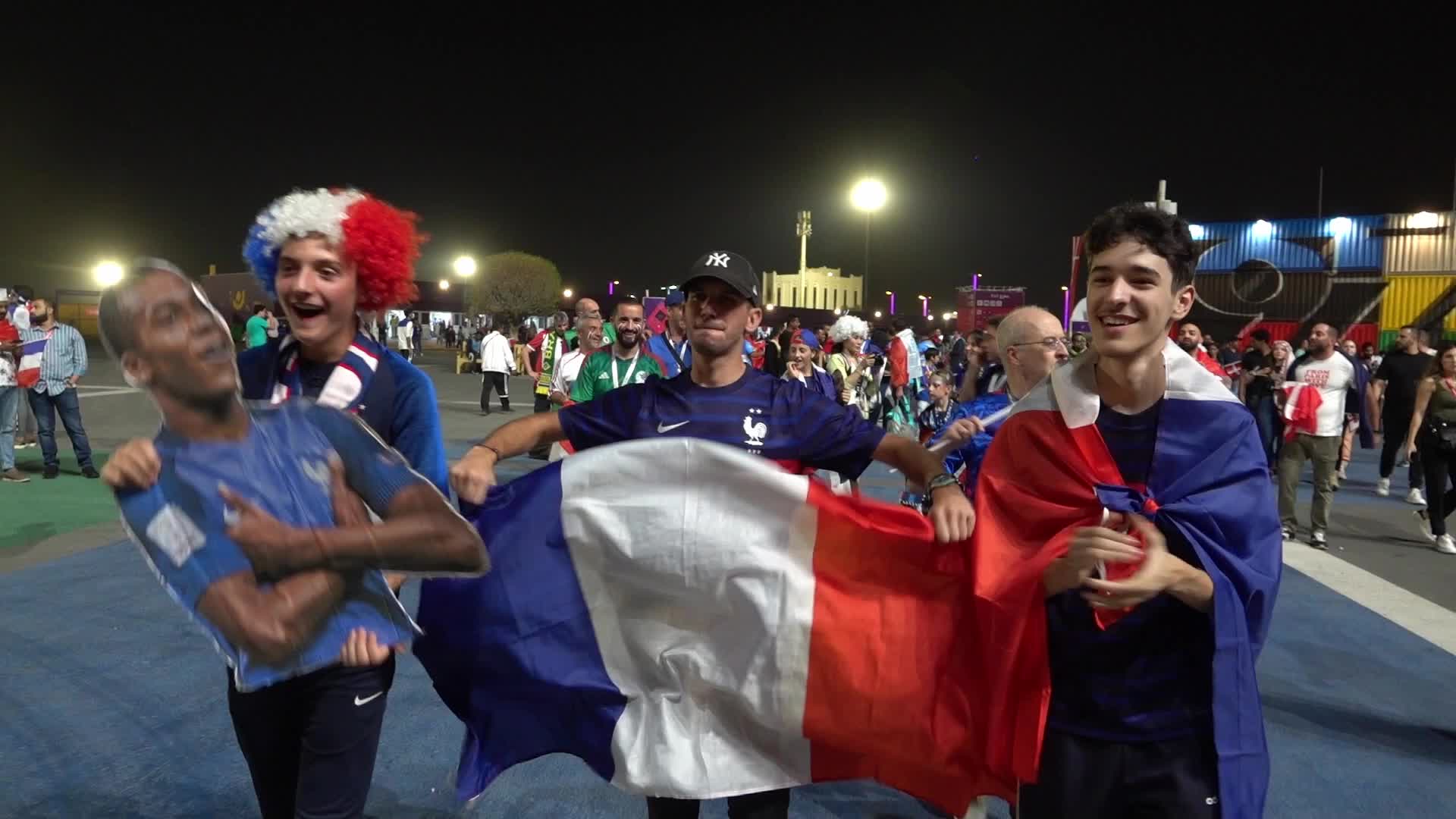 Fans arrive at Stadium 974 For The FIFA World Cup Match Between France v Denmark