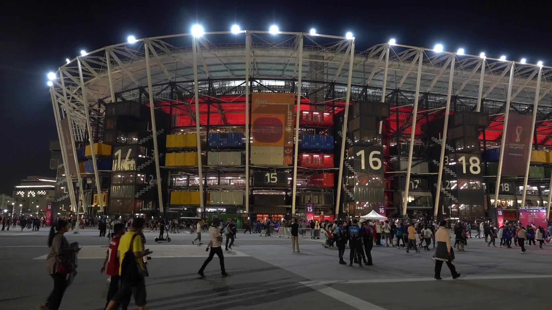 Fans arrive at Stadium 974 For The FIFA World Cup Match Between France v Denmark
