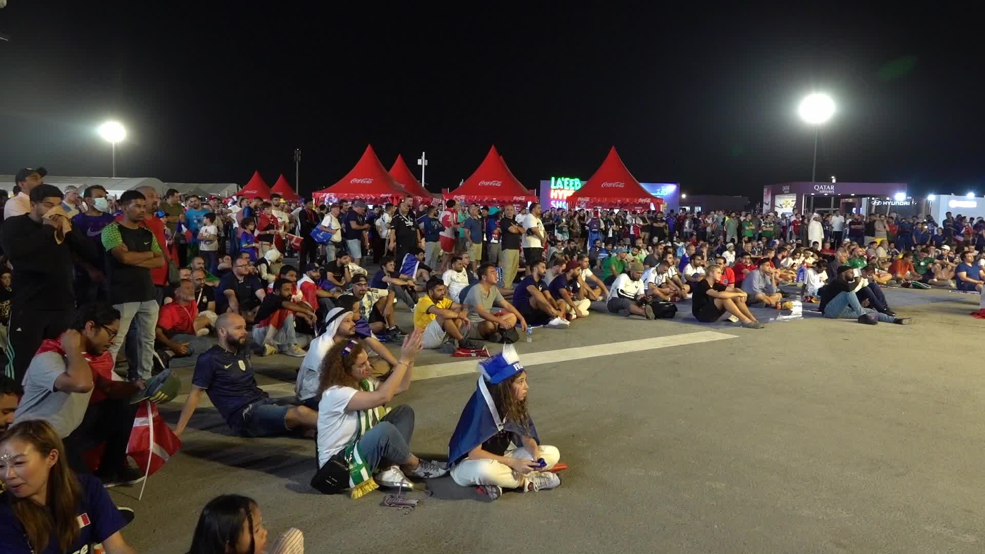 Fans arrive at Stadium 974 For The FIFA World Cup Match Between France v Denmark