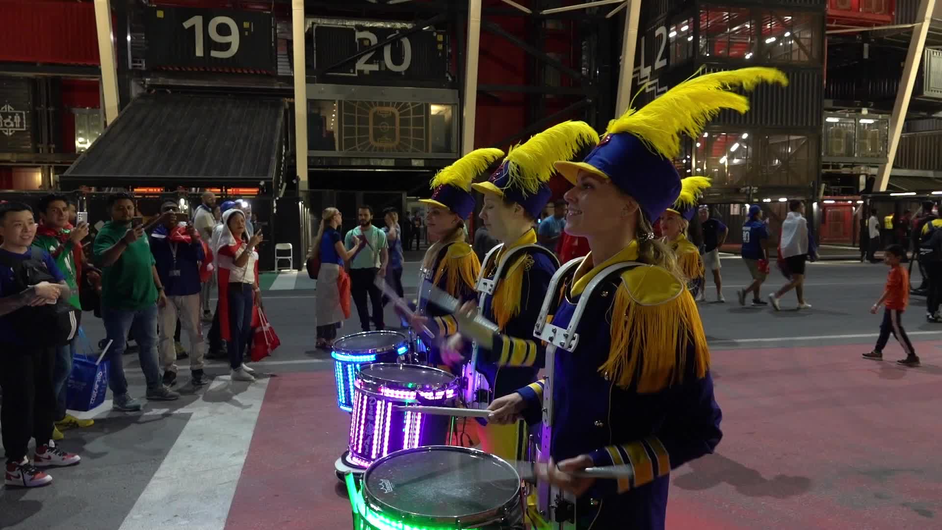 Fans arrive at Stadium 974 For The FIFA World Cup Match Between France v Denmark