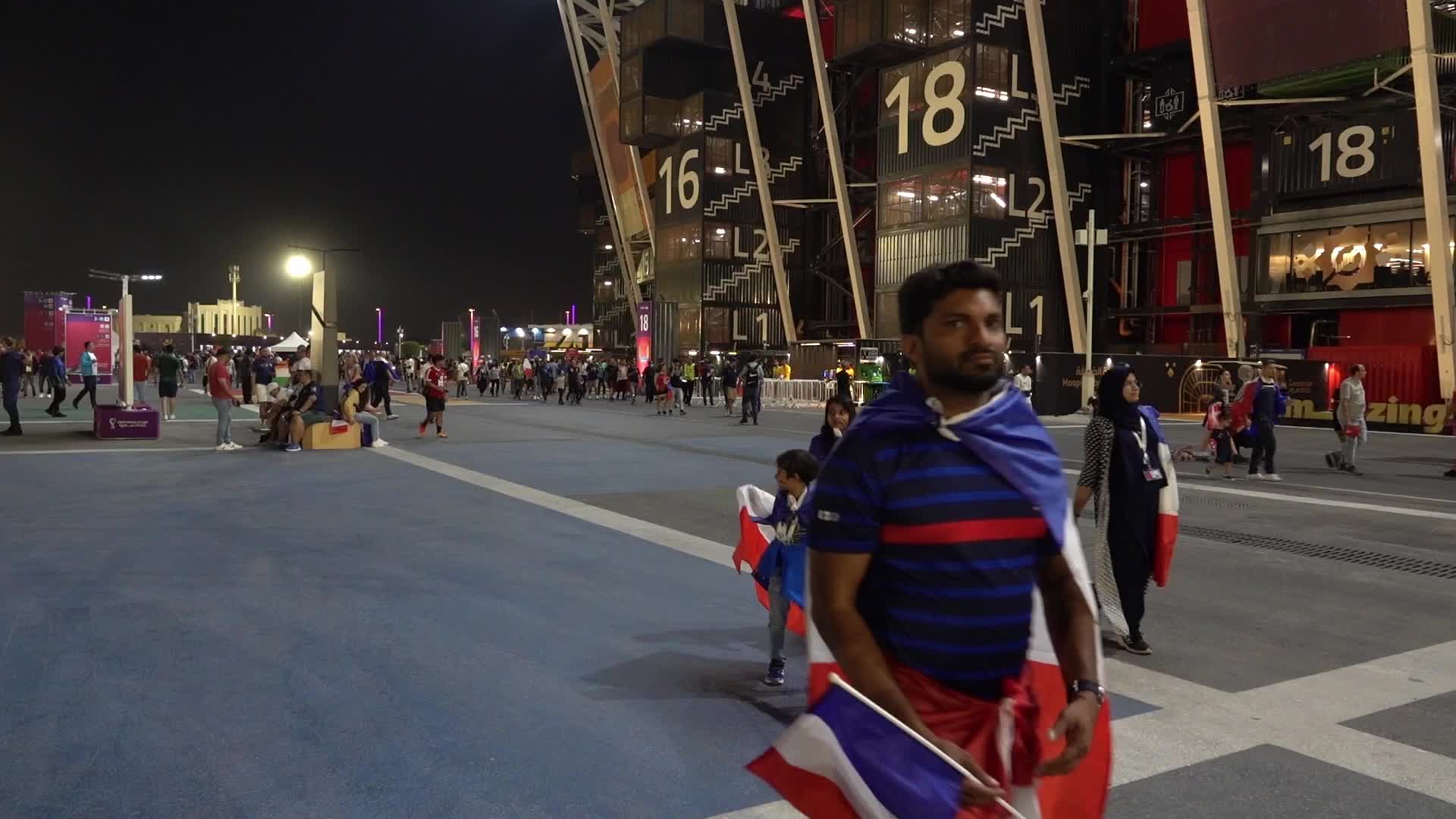 Fans arrive at Stadium 974 For The FIFA World Cup Match Between France v Denmark
