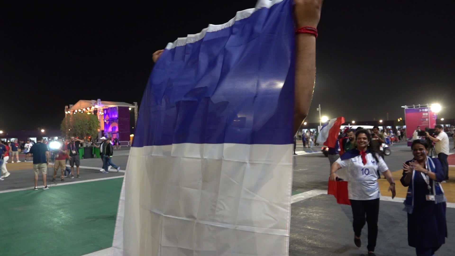 Fans arrive at Stadium 974 For The FIFA World Cup Match Between France v Denmark