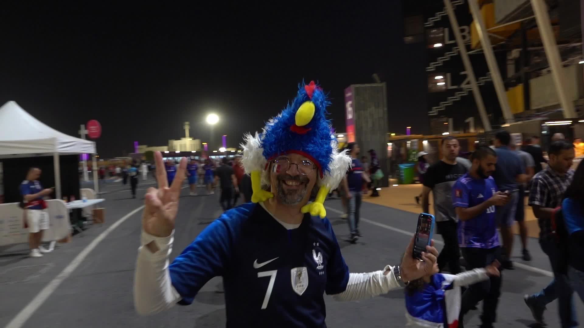 Fans arrive at Stadium 974 For The FIFA World Cup Match Between France v Denmark
