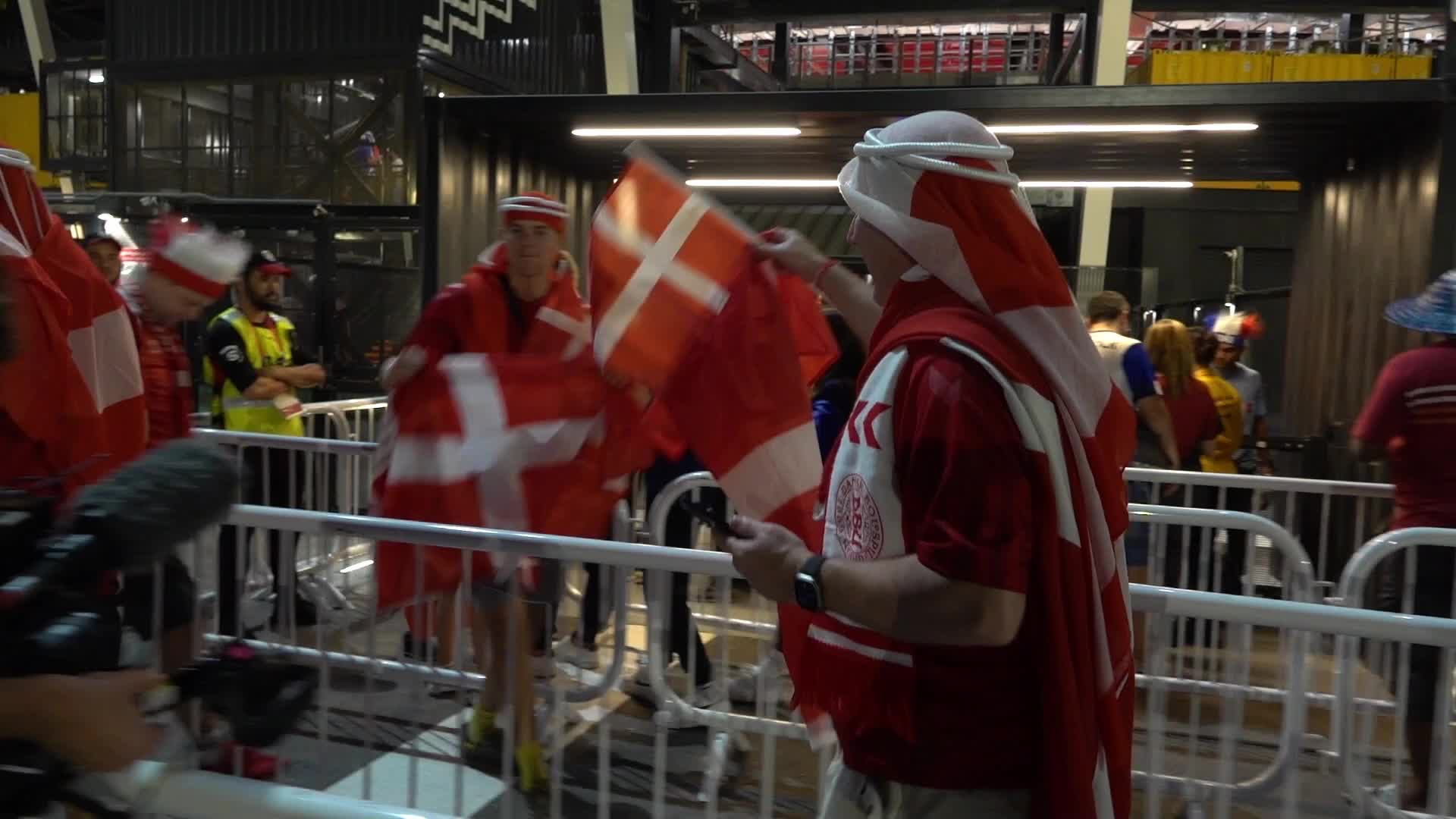 Fans arrive at Stadium 974 For The FIFA World Cup Match Between France v Denmark