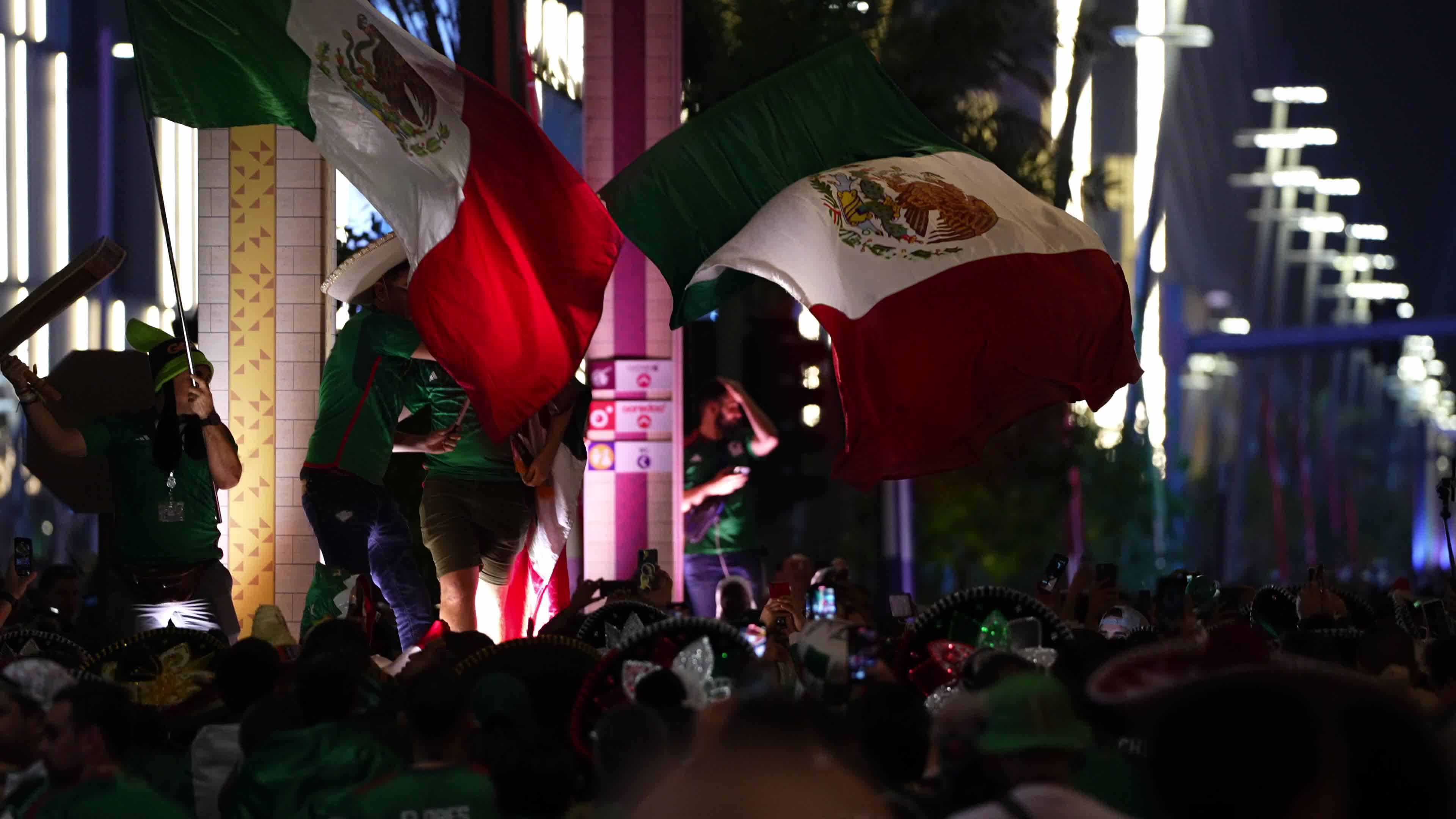 Fans arrive at Lusail Stadium For The FIFA World Cup Match Between Argentina v Mexico