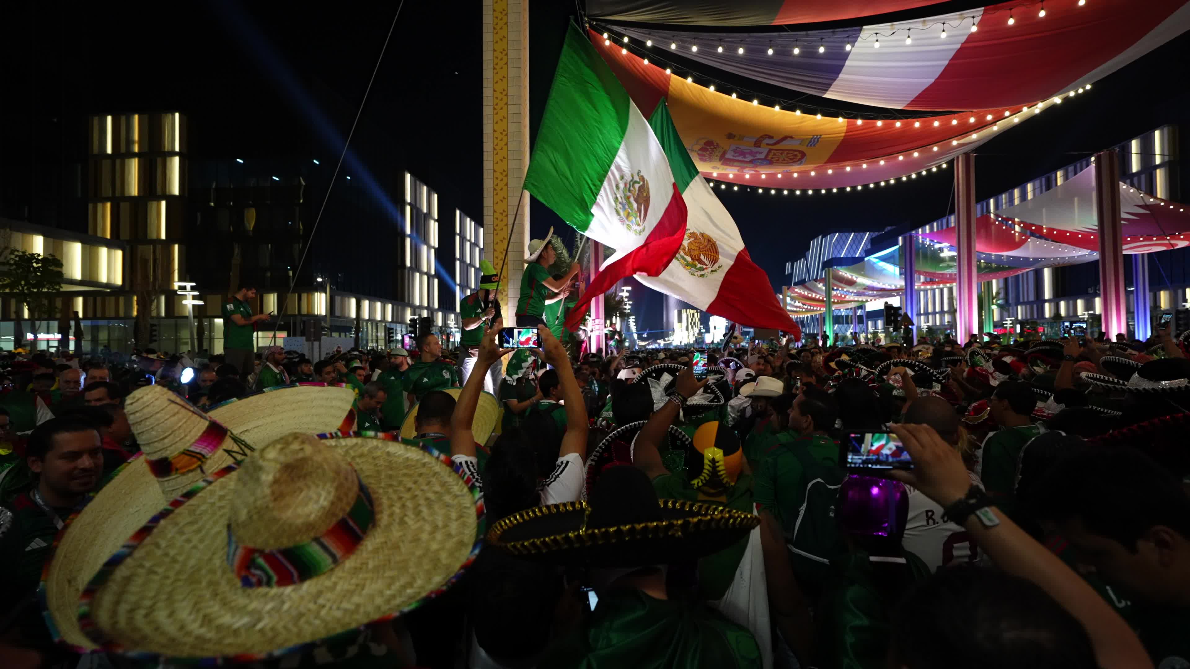 Fans arrive at Lusail Stadium For The FIFA World Cup Match Between Argentina v Mexico