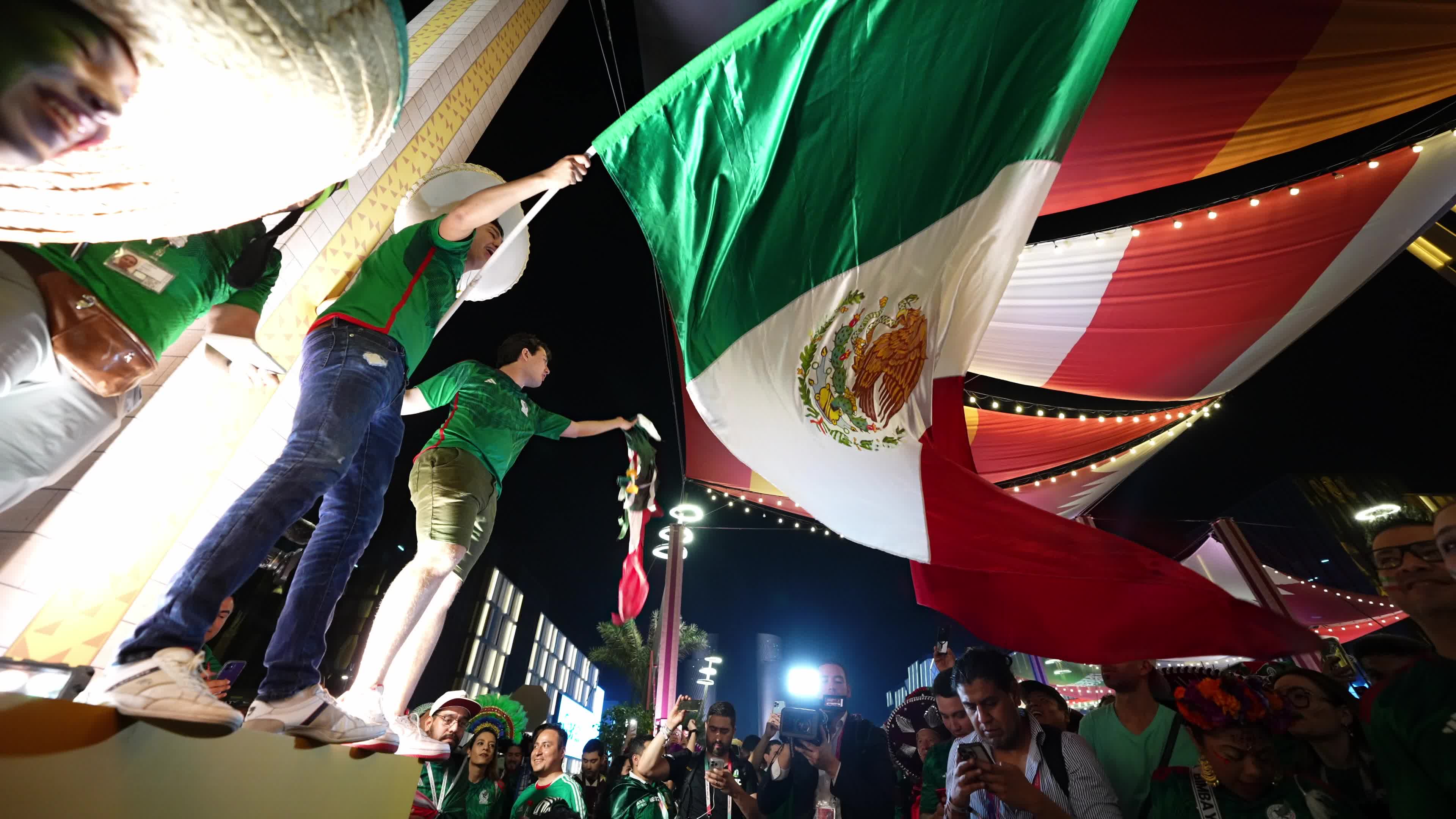 Fans arrive at Lusail Stadium For The FIFA World Cup Match Between Argentina v Mexico
