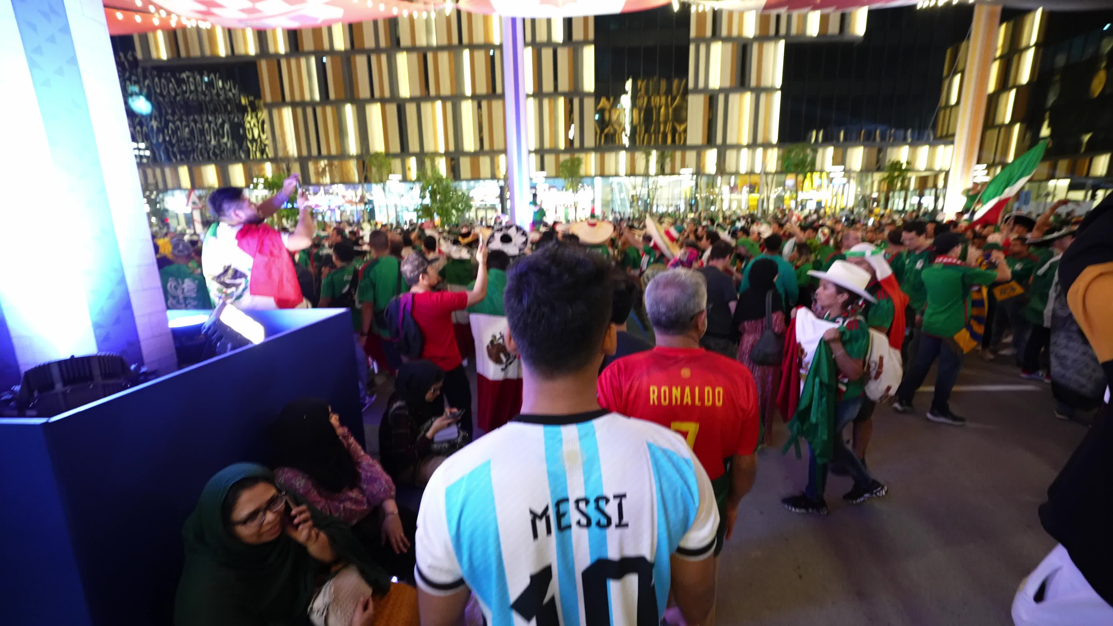Fans arrive at Lusail Stadium For The FIFA World Cup Match Between Argentina v Mexico