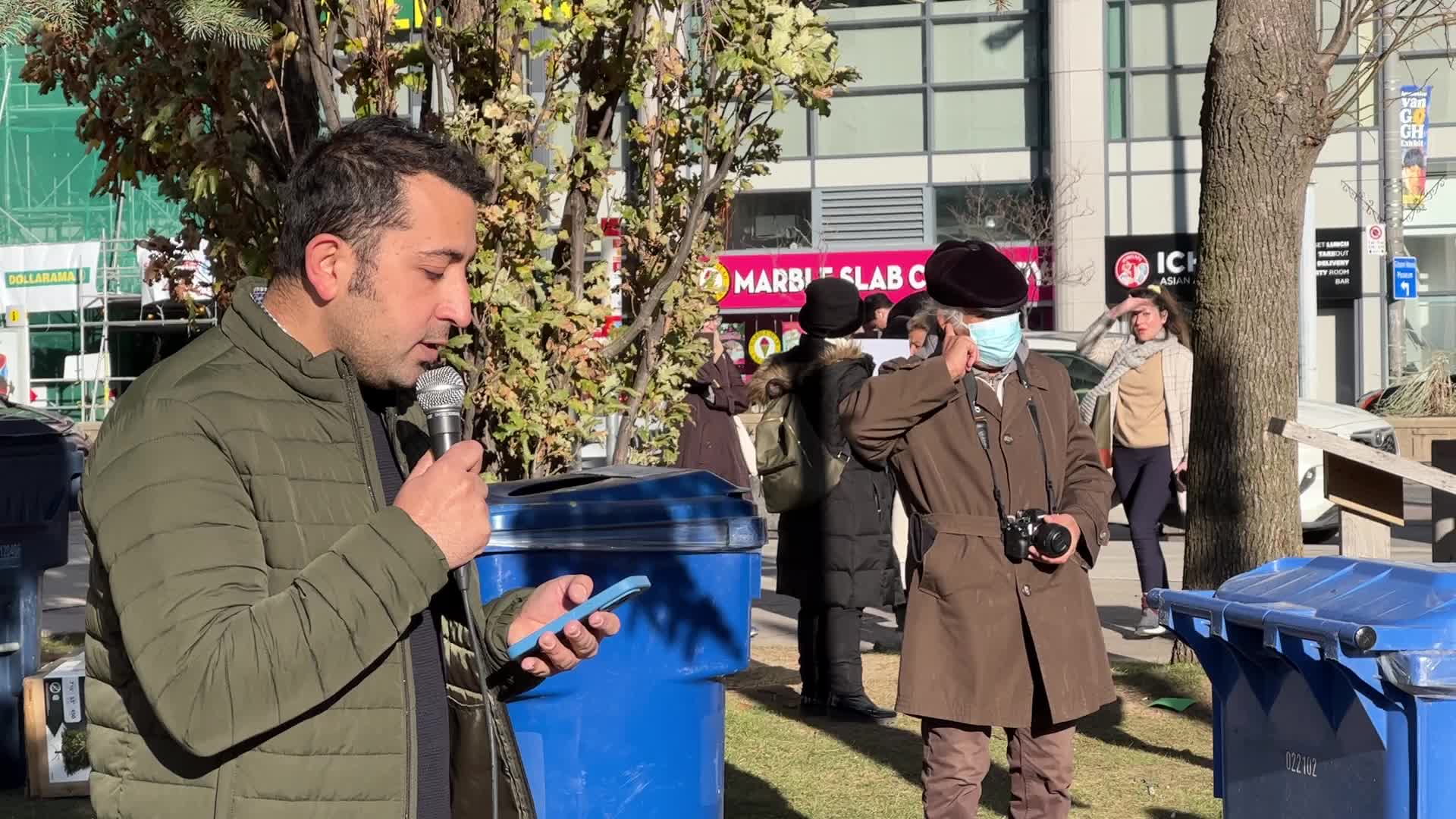 Rally urging UNICEF to take action against children being killed in Iran