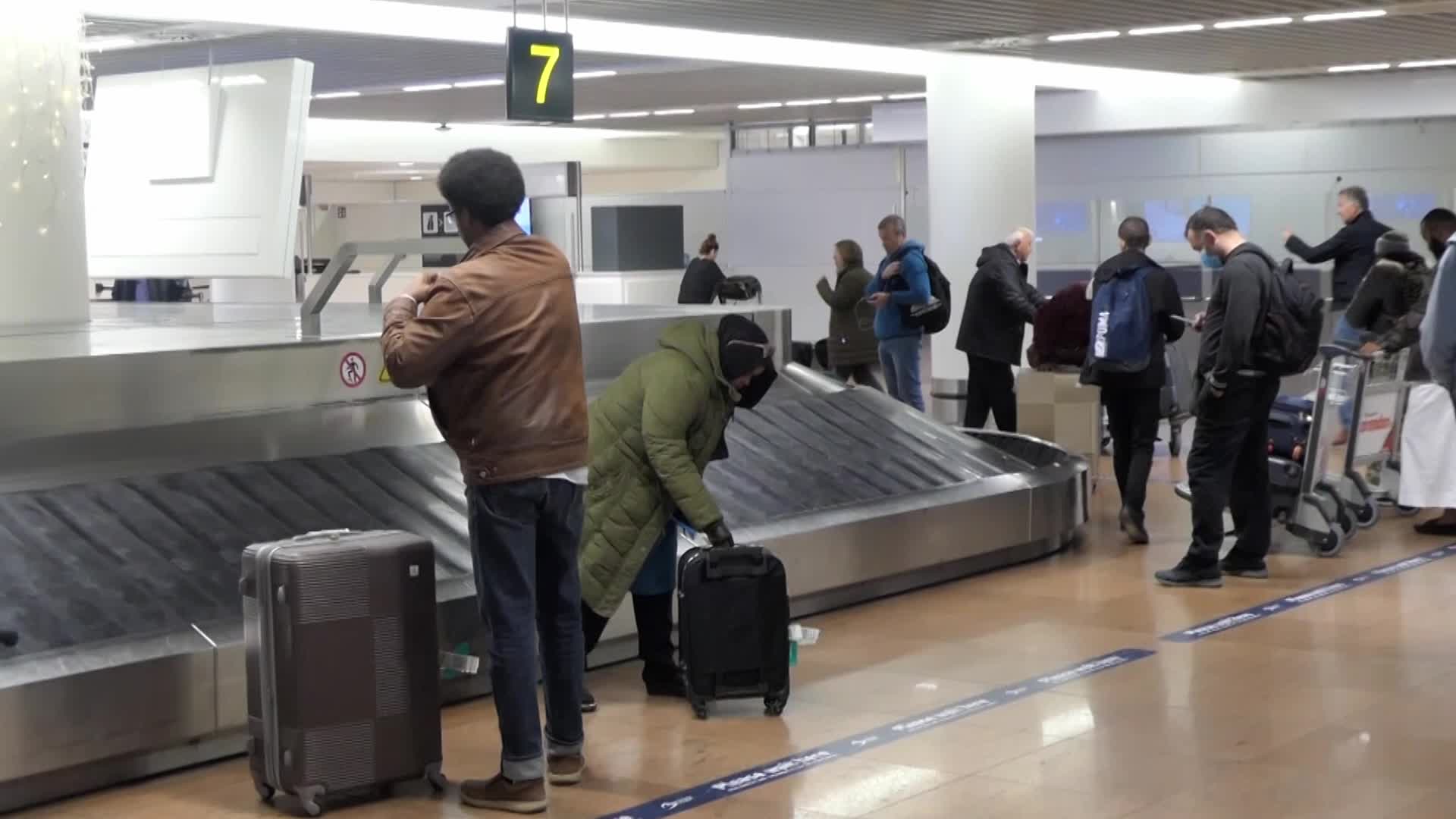 Passengers inside the terminal, gates and baggage area of Brussels Zaventem Airport