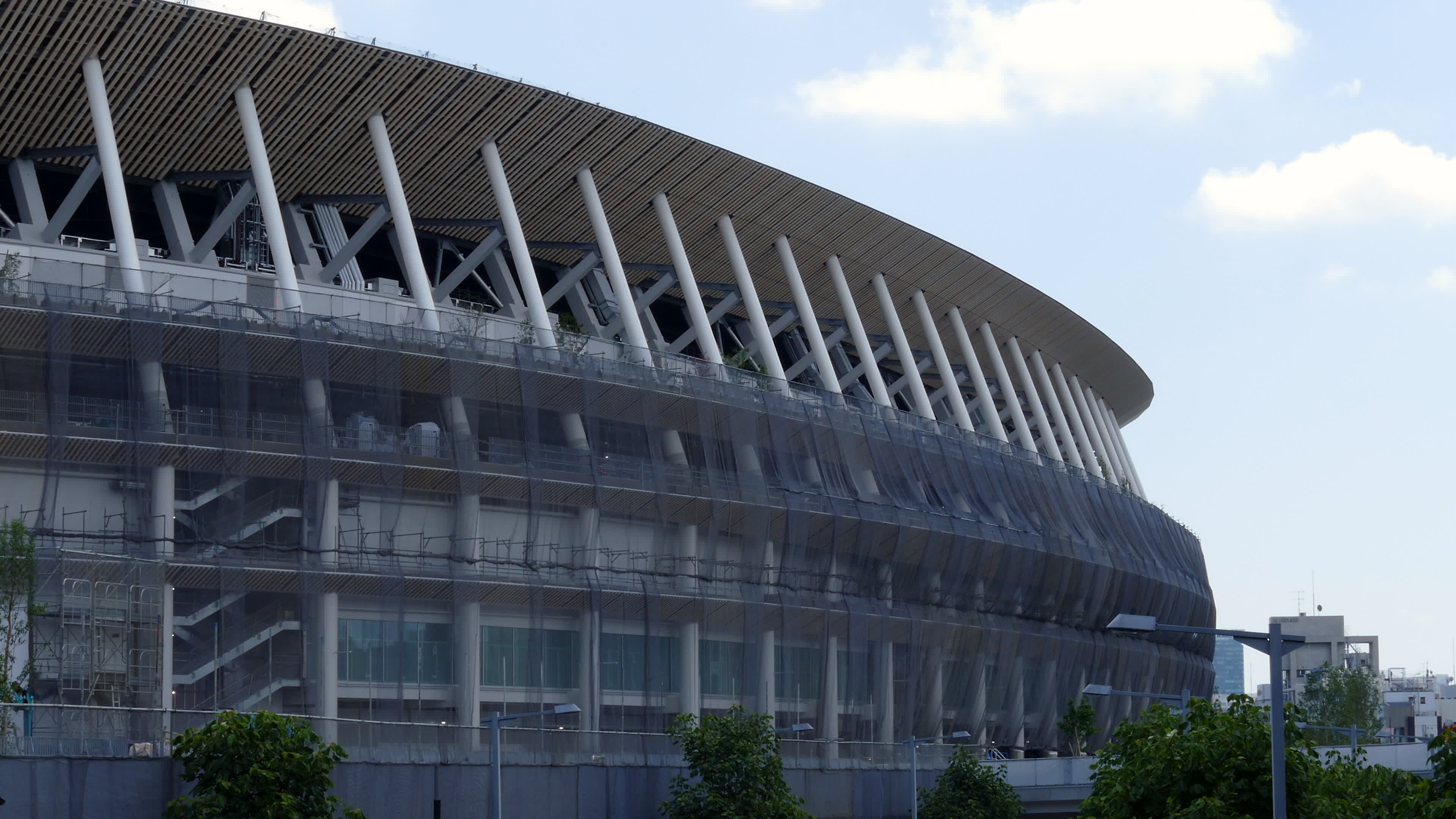 Construction continues for the New National Stadium
