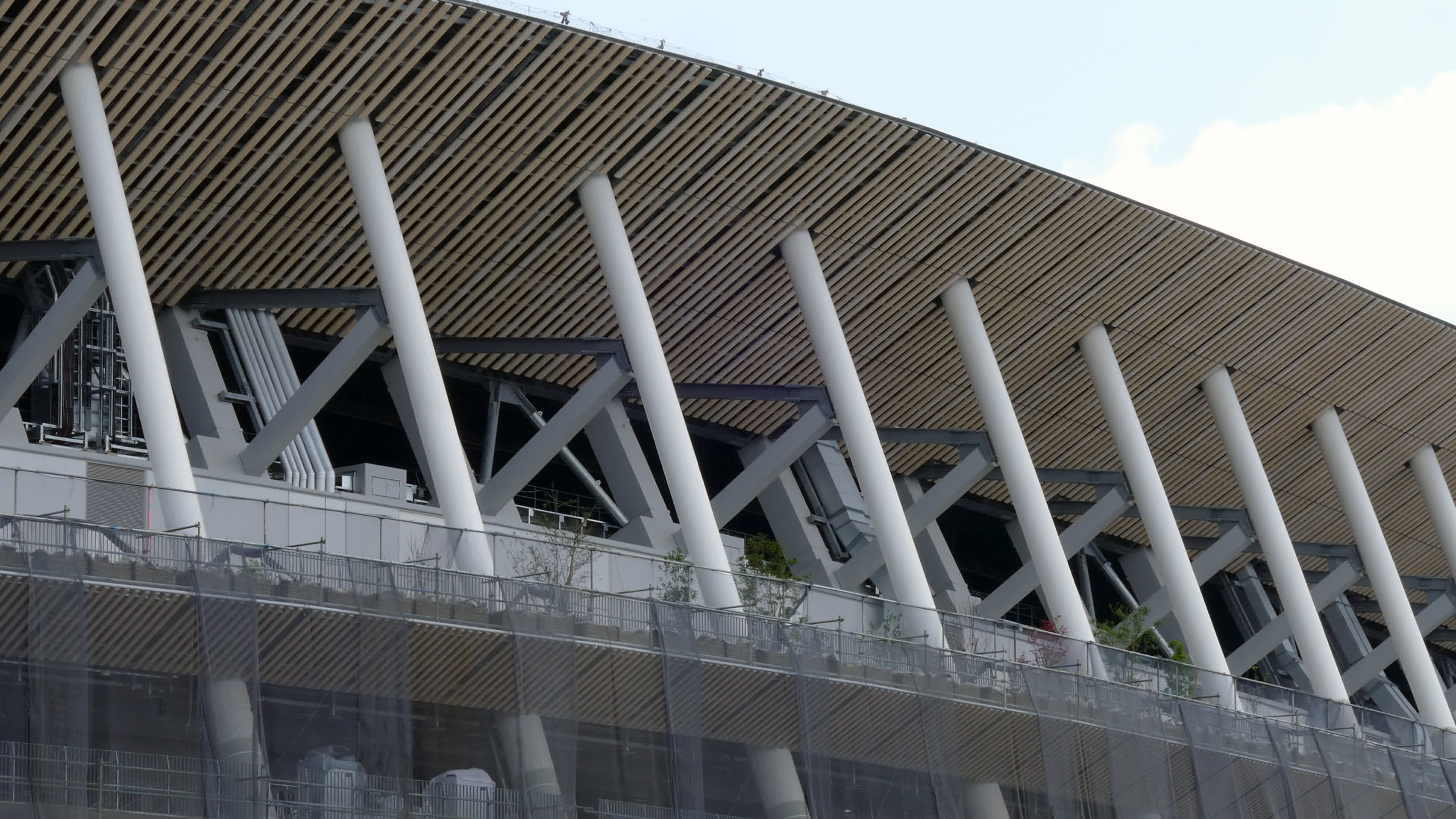Construction continues for the New National Stadium