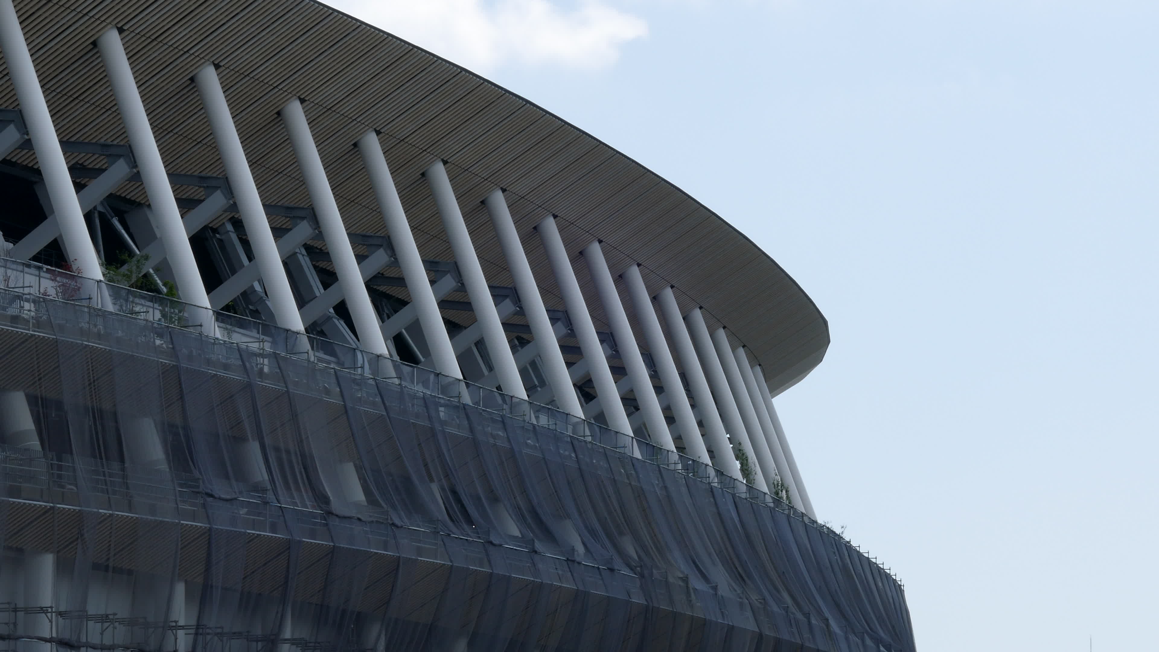 Construction continues for the New National Stadium